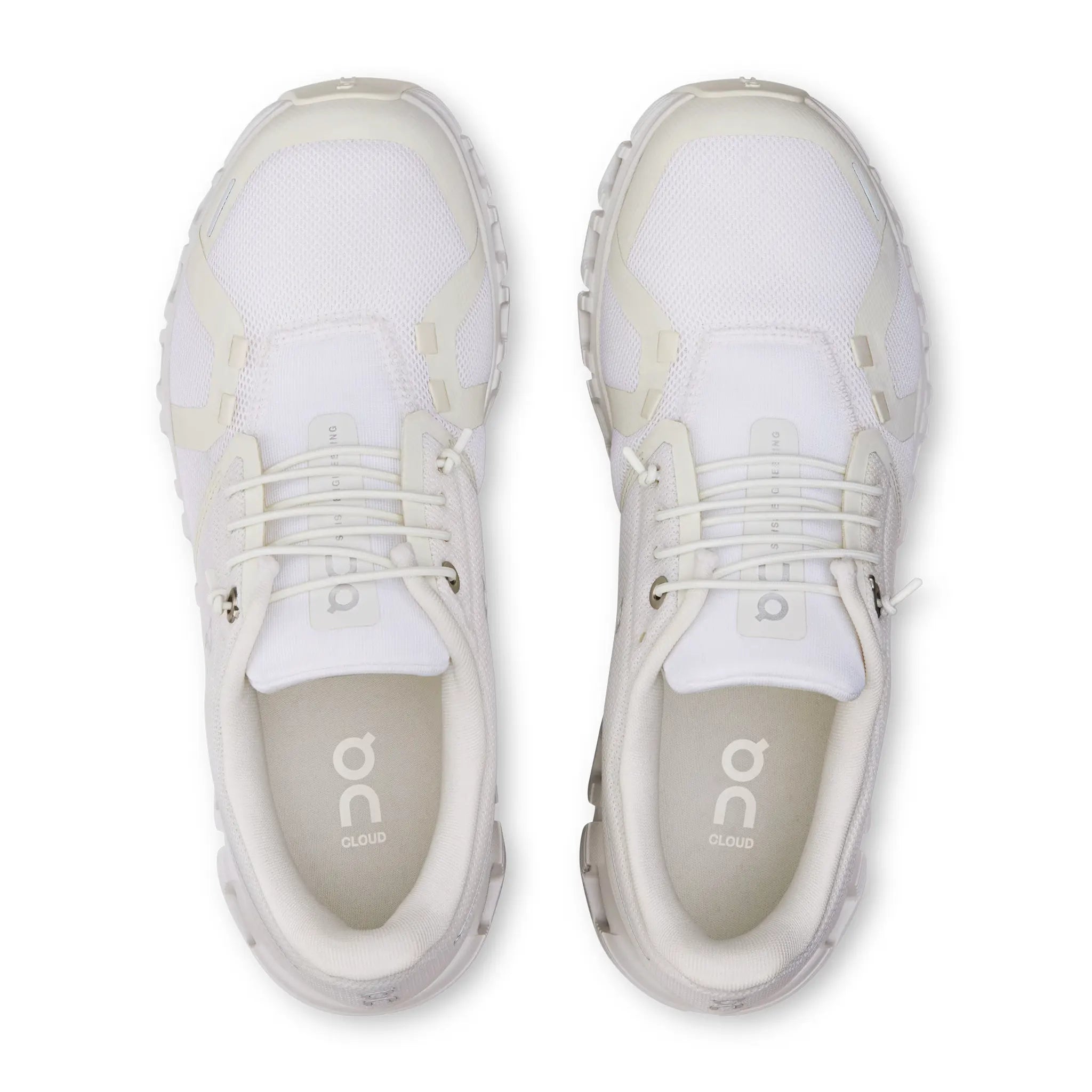 Upper View of On Running Cloud 6 All White (W) 3WF10061200