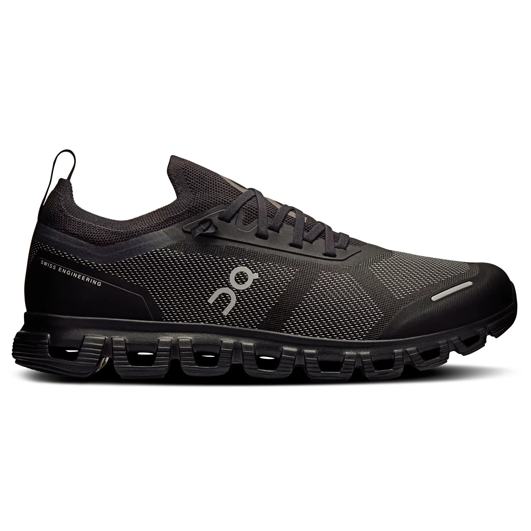 Side View of On Running Cloud 6 Versa Black Eclipse Shoes 3MF10040106