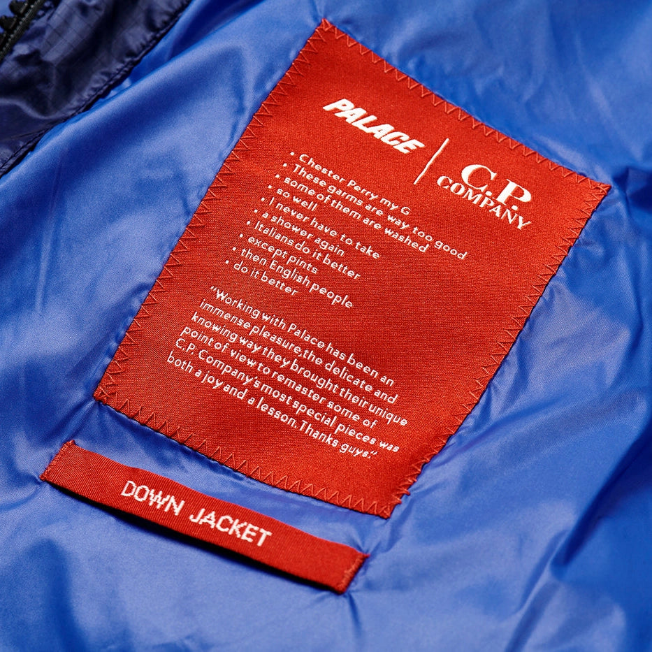 Message view of Palace x C.P. Company Bright Cobalt Puffer Jacket OW003A006099A867