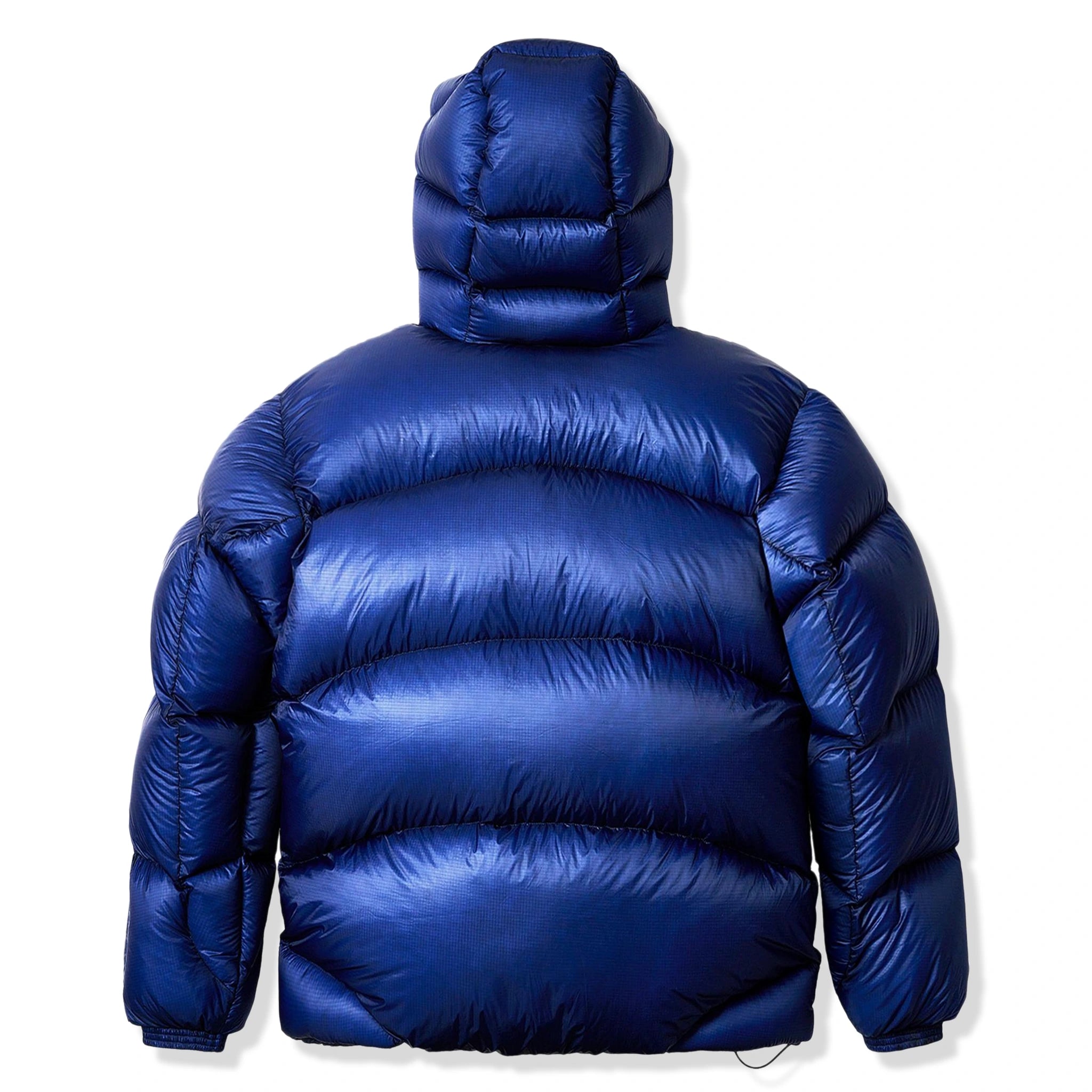 Back view of Palace x C.P. Company Bright Cobalt Puffer Jacket OW003A006099A867