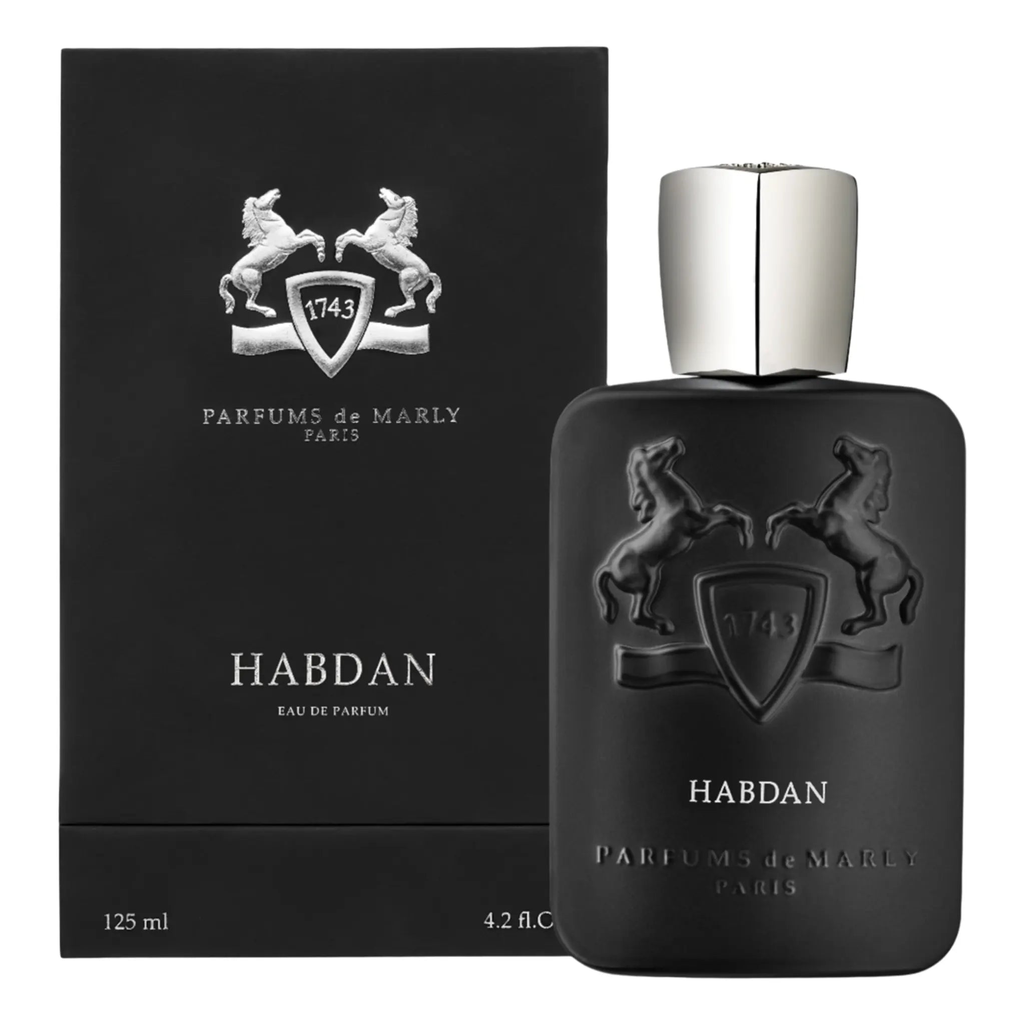 Front Box View of Parfums De Marly Habdan Eau De Parfum 75ml