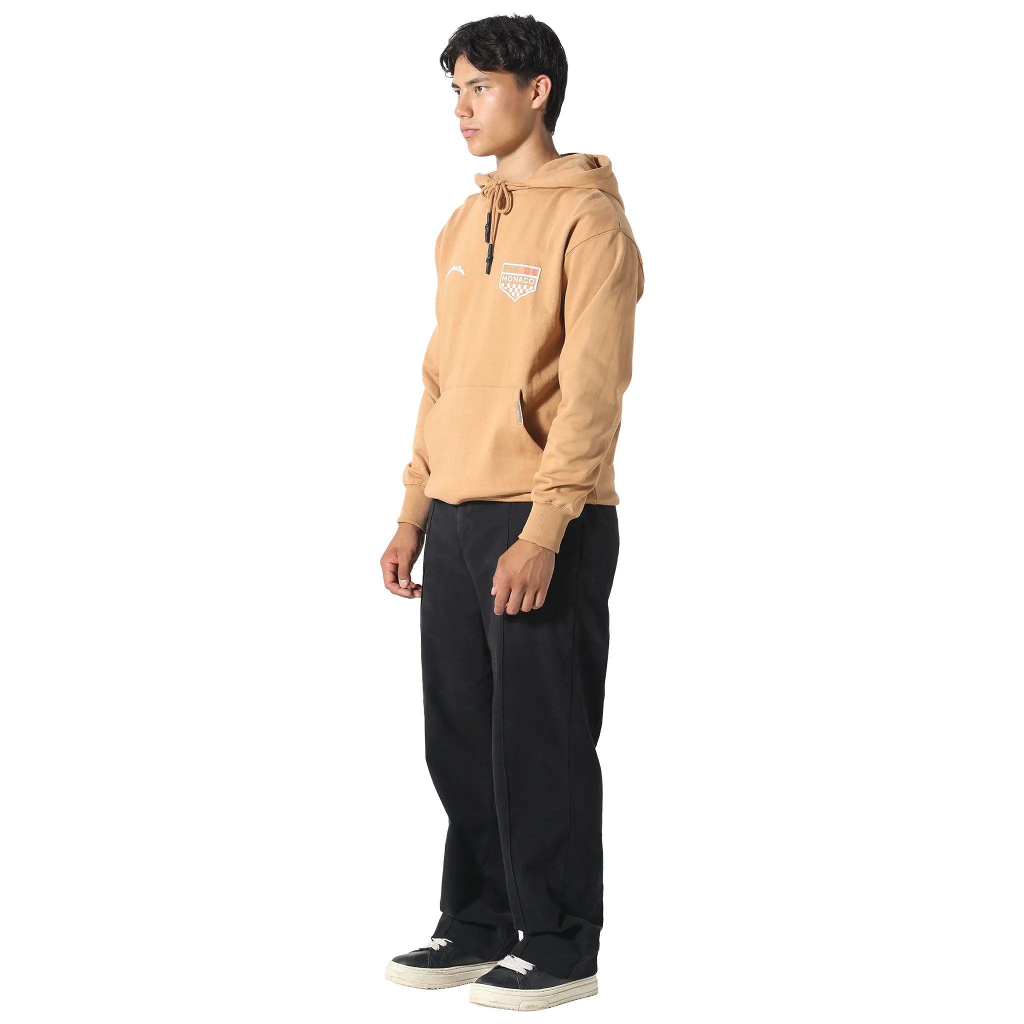 Front Side View of Pas De Monaco Formular Club Tan Hoodie PKK22S008-O11