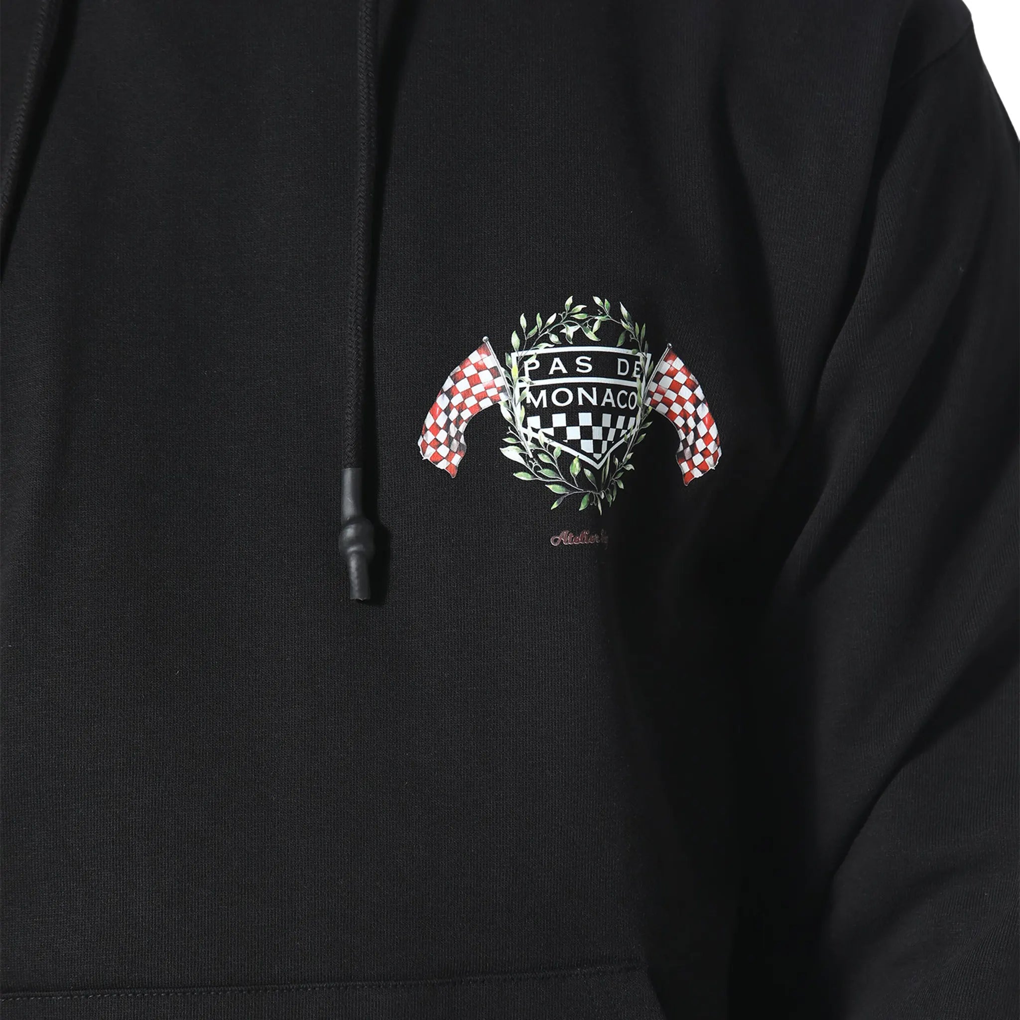 Detailed View of Pas De Monaco La Race Black Hoodie PKK22S003-Q11