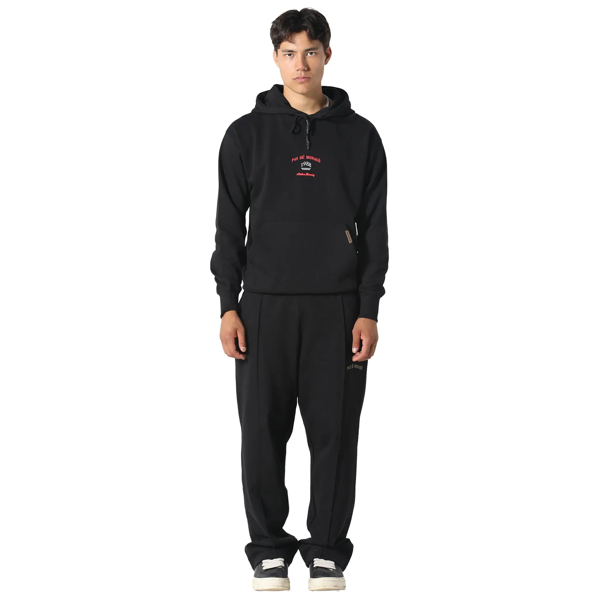 Front View of Pas De Monaco Speedster Black Hoodie 5060615213511