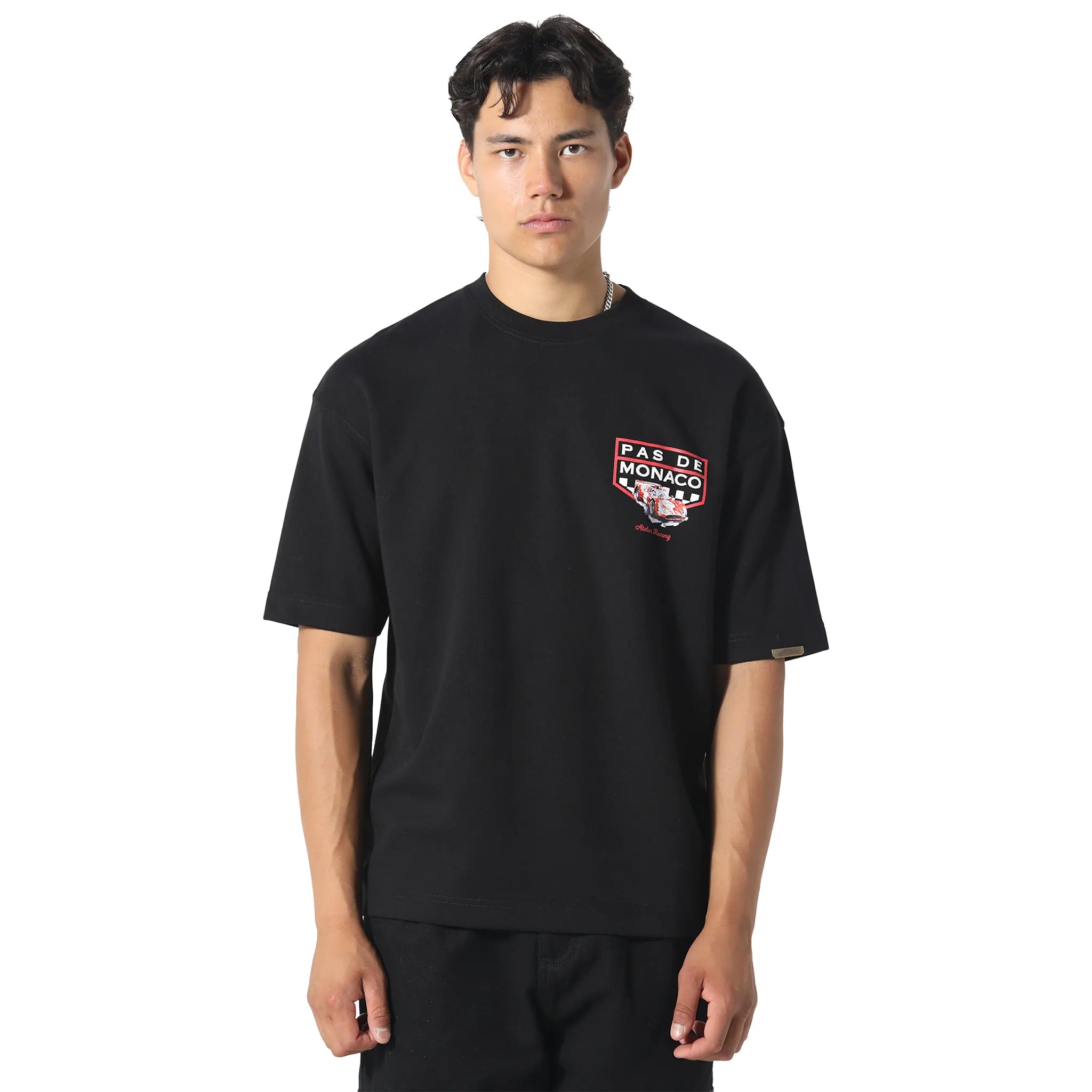 Front View of Pas De Monaco Victory Black T-Shirt 5060615212880