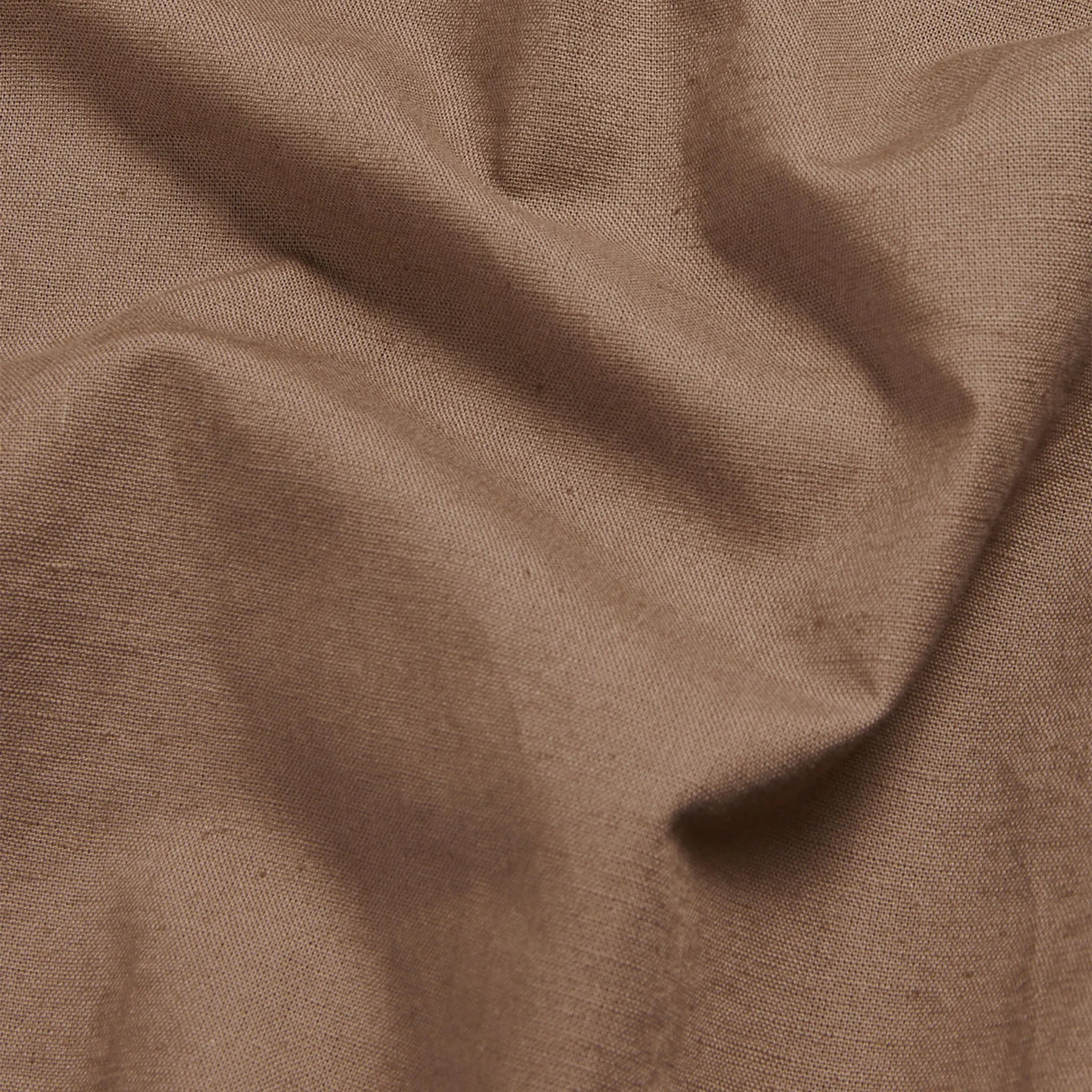 Detailes View of Peckham Rye Grove Linen Blend Caribou Shirt