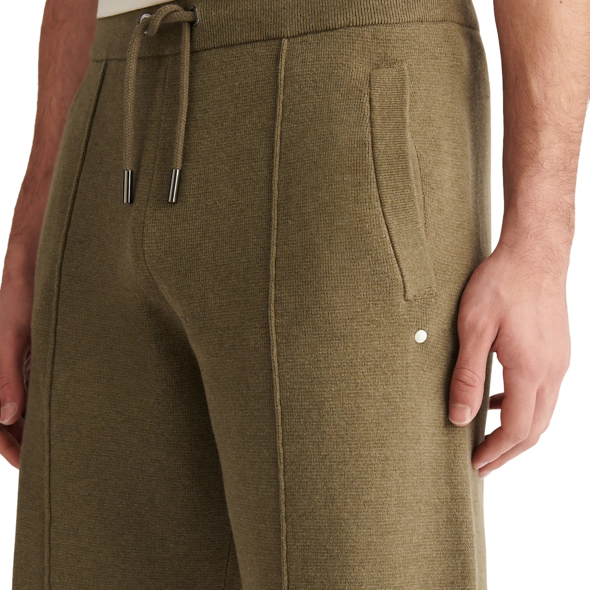 Detailed View of Peckham Rye Milano Knit Tea Leaf Shorts