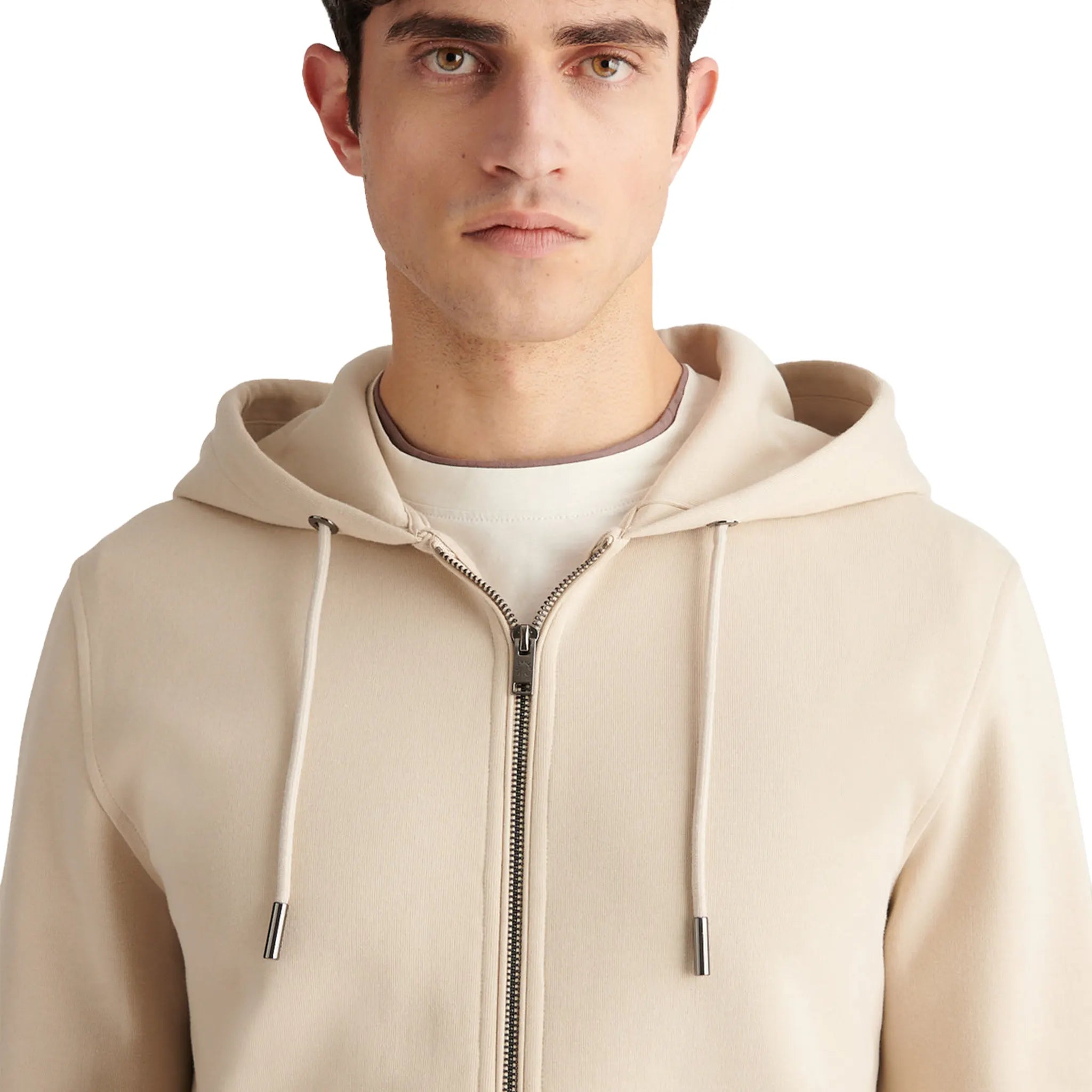 Neck Detailed View of Peckham Rye Riva Peyote Zip-Up Hoodie
