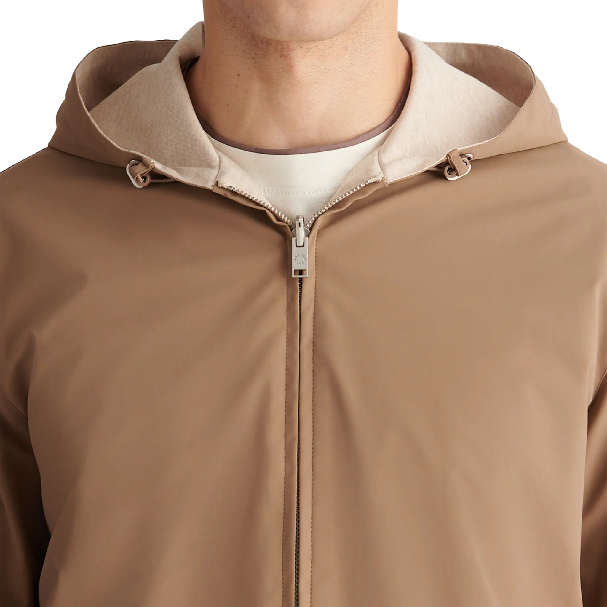 Detailed View of Peckham Rye Sloane Reversible Caribou Hooded Jacket