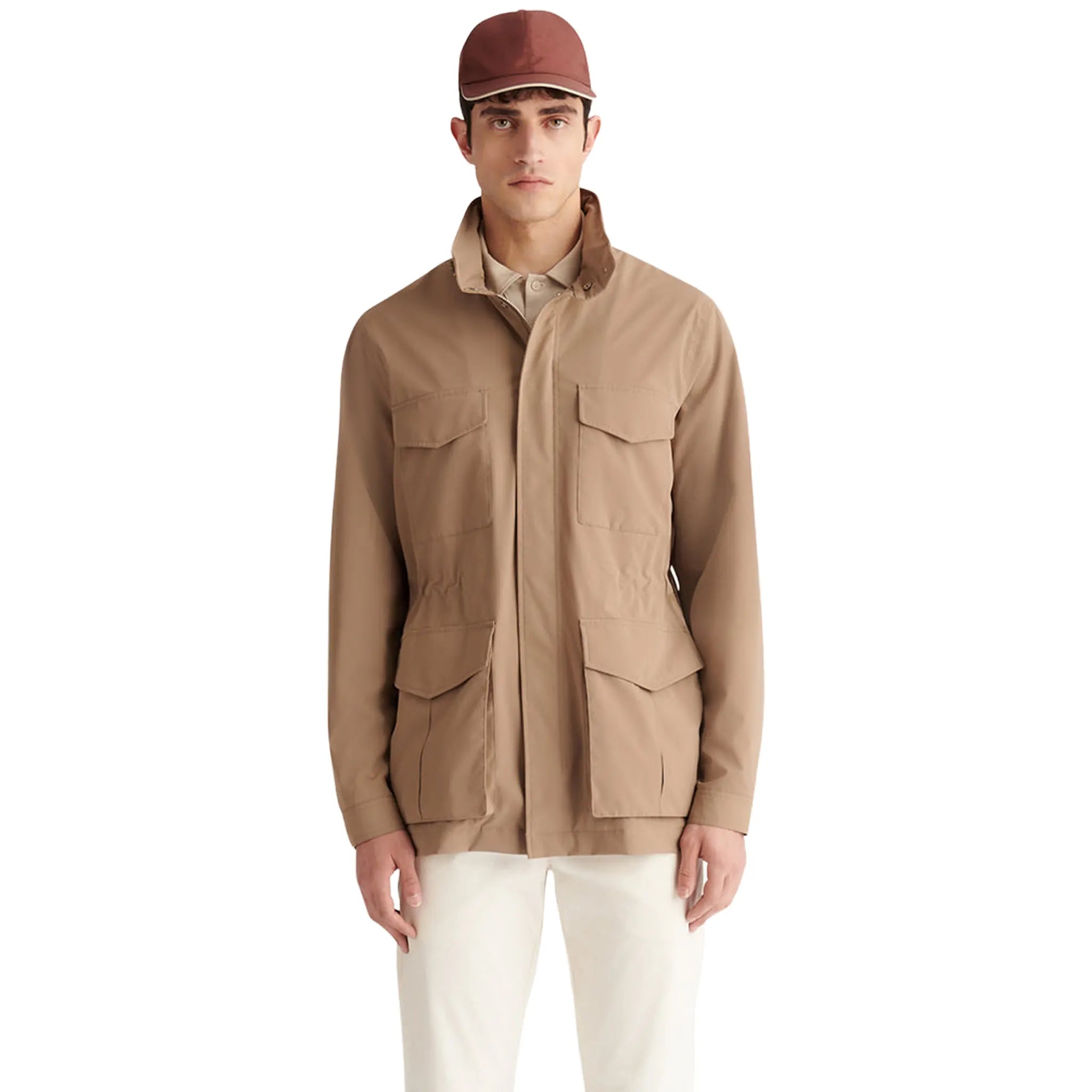 Front View of Peckham Rye The Explorer Safari Caribou Jacket 