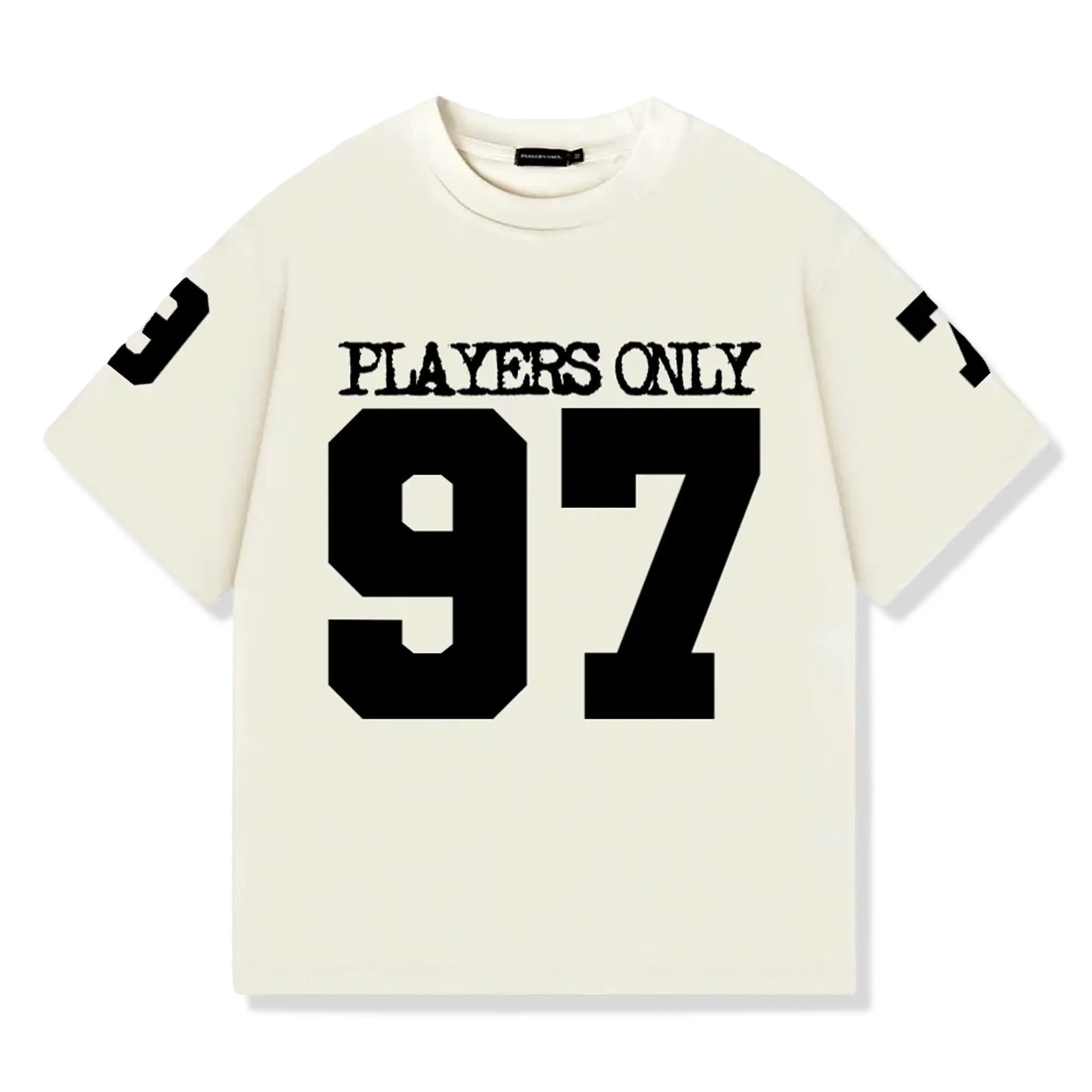 Front View of Players Only Ecru T-Shirt