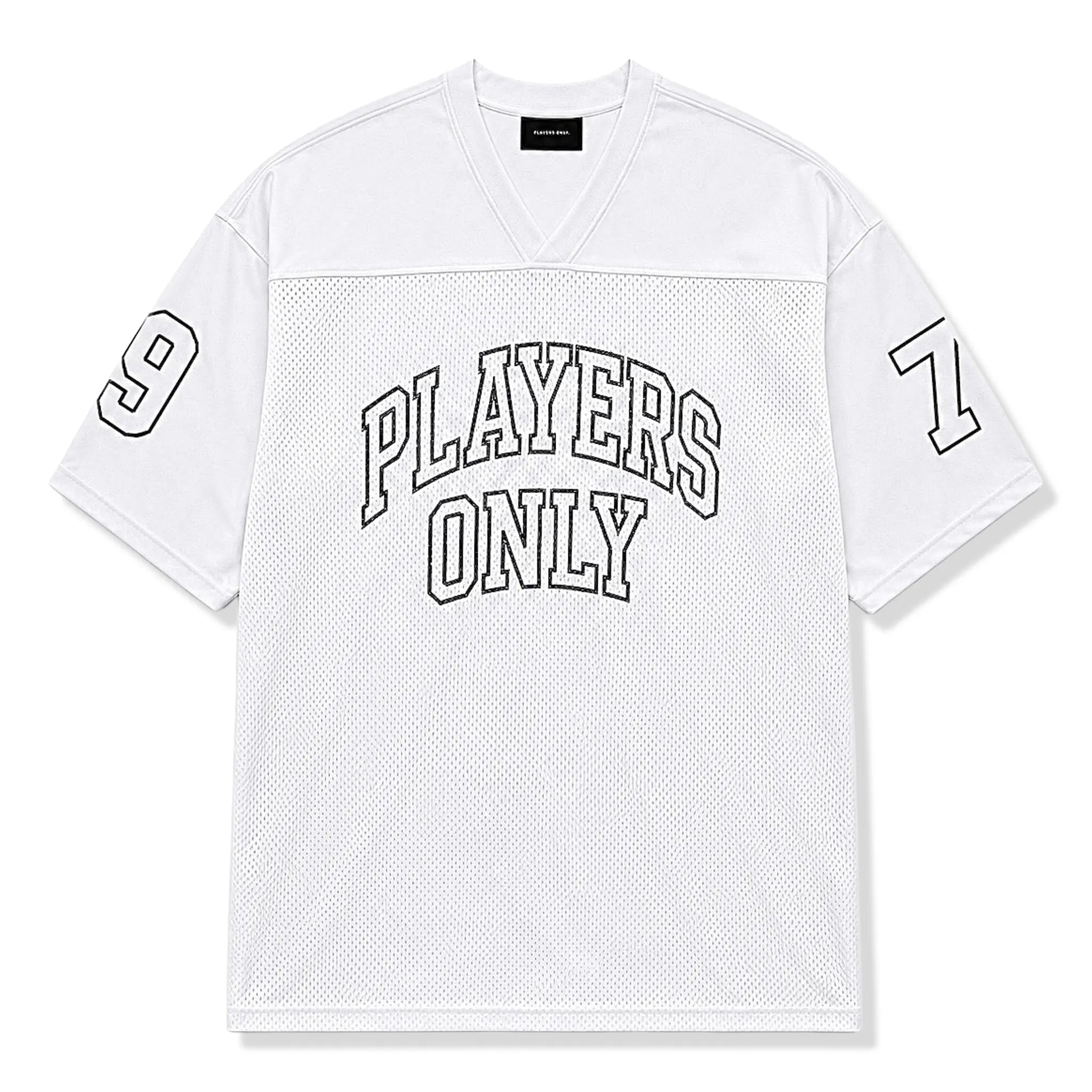 Front View of Players Only Mesh White Jersey