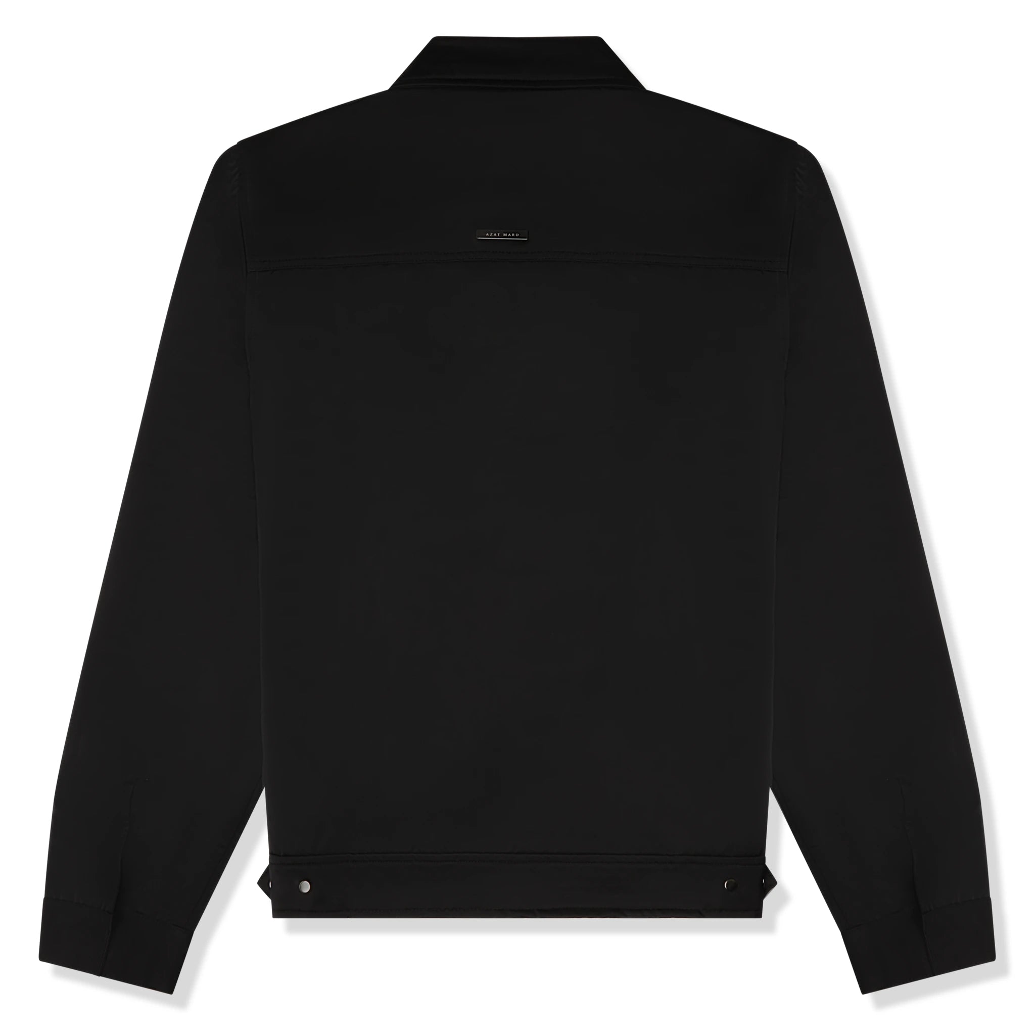 Back view of Azat Mard Nylon Les Gens Black Zipper Jacket