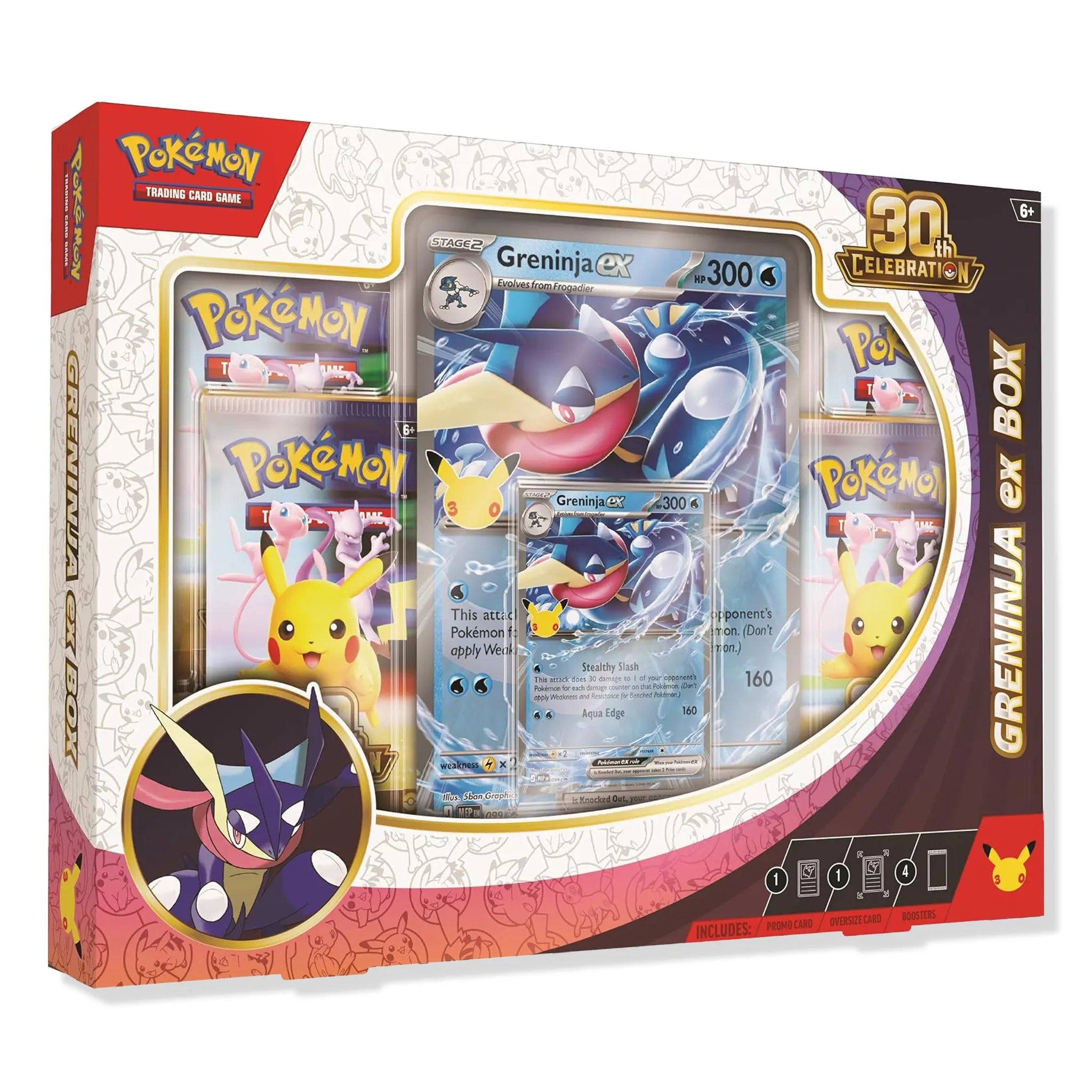 Front View of Pokemon Mega Evolution 30th Celebration Greninja Ex Box (2026)