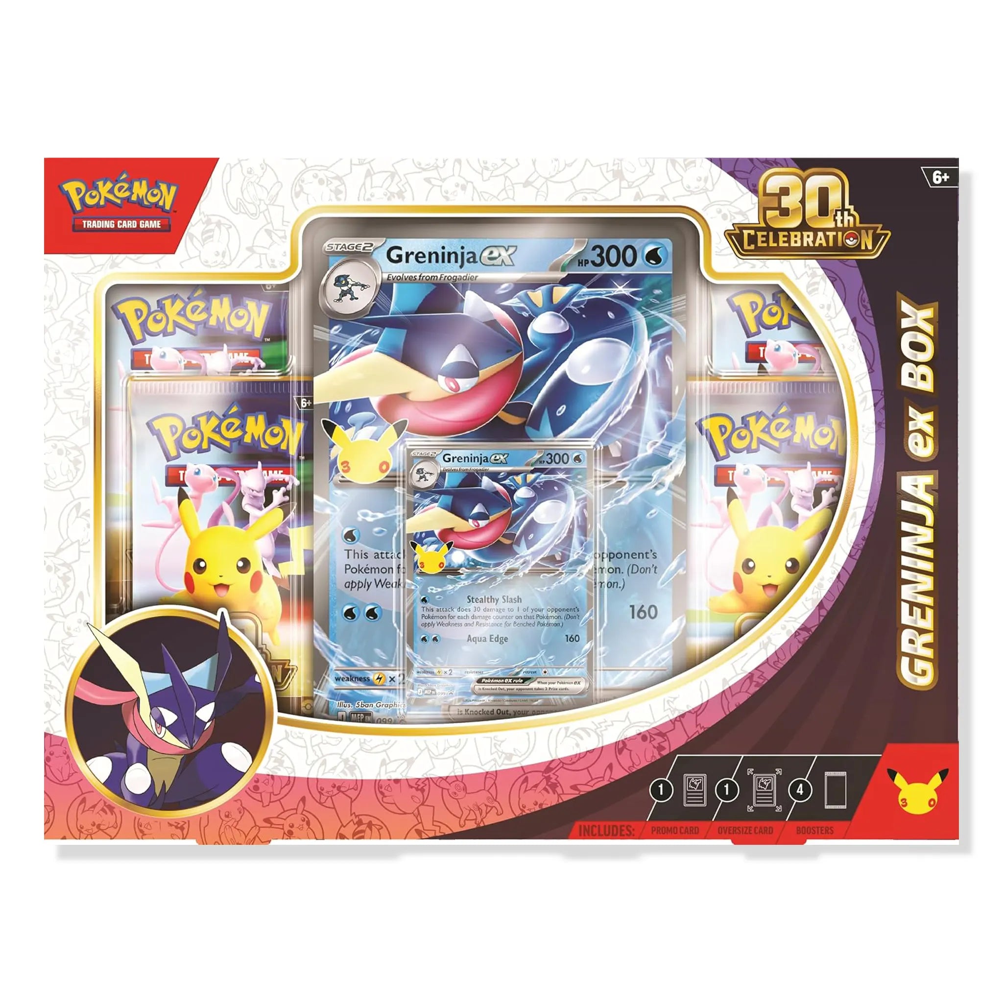 Front View of Pokemon Mega Evolution 30th Celebration Greninja Ex Box (2026)