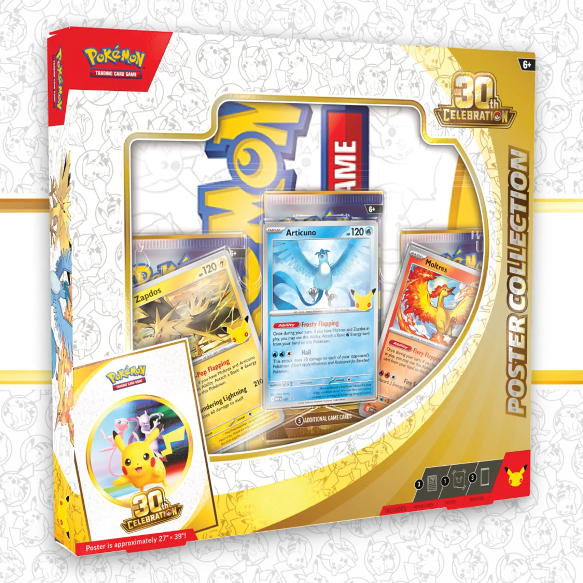 Front View of Pokemon Mega Evolution 30th Celebration Poster Collection (2026)