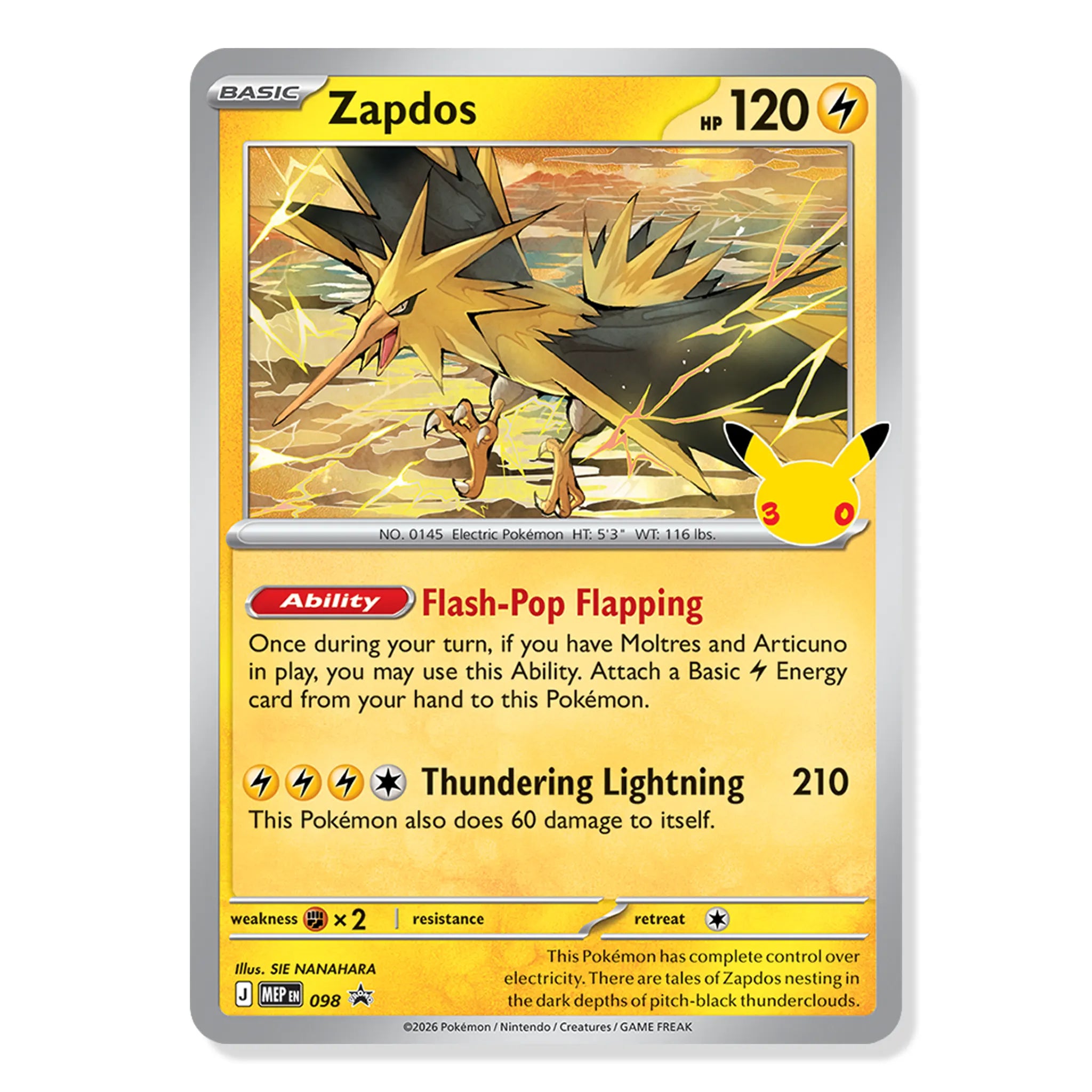 Card View of Pokemon Mega Evolution 30th Celebration Poster Collection (2026)