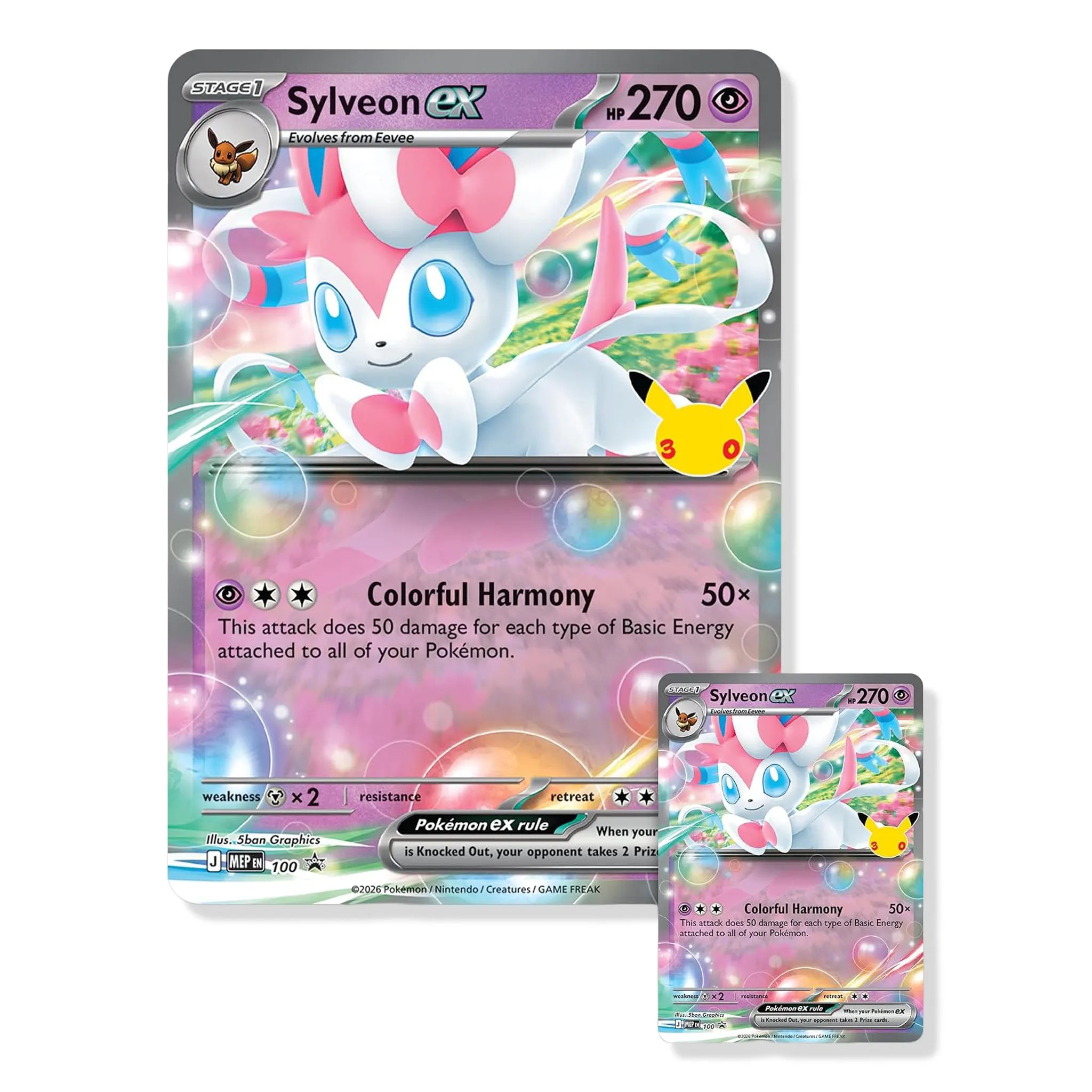 Detailed Pokemon Mega Evolution 30th Celebration Sylveon Ex Box (2026)