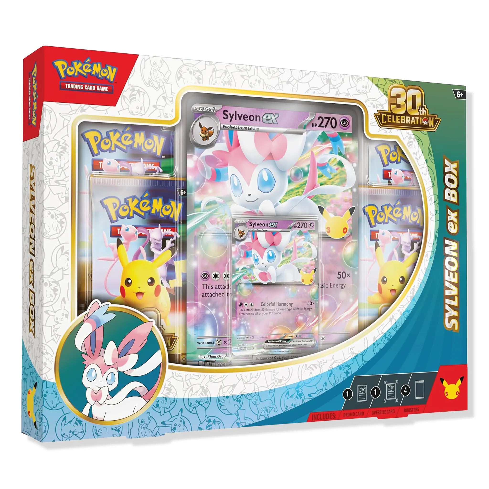 Front View of Pokemon Mega Evolution 30th Celebration Sylveon Ex Box (2026)