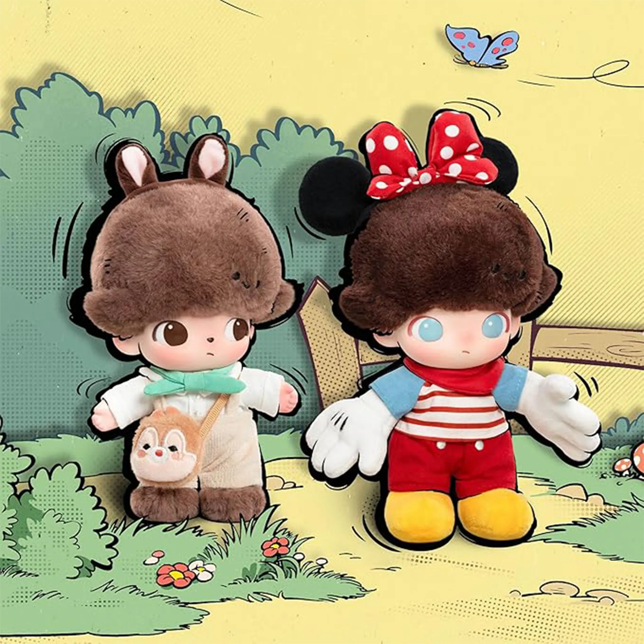 Labubu View of Pop Mart Labubu Dimoo World x Disney Series Vinyl Plush Keychain Sealed Case (Case of 6)