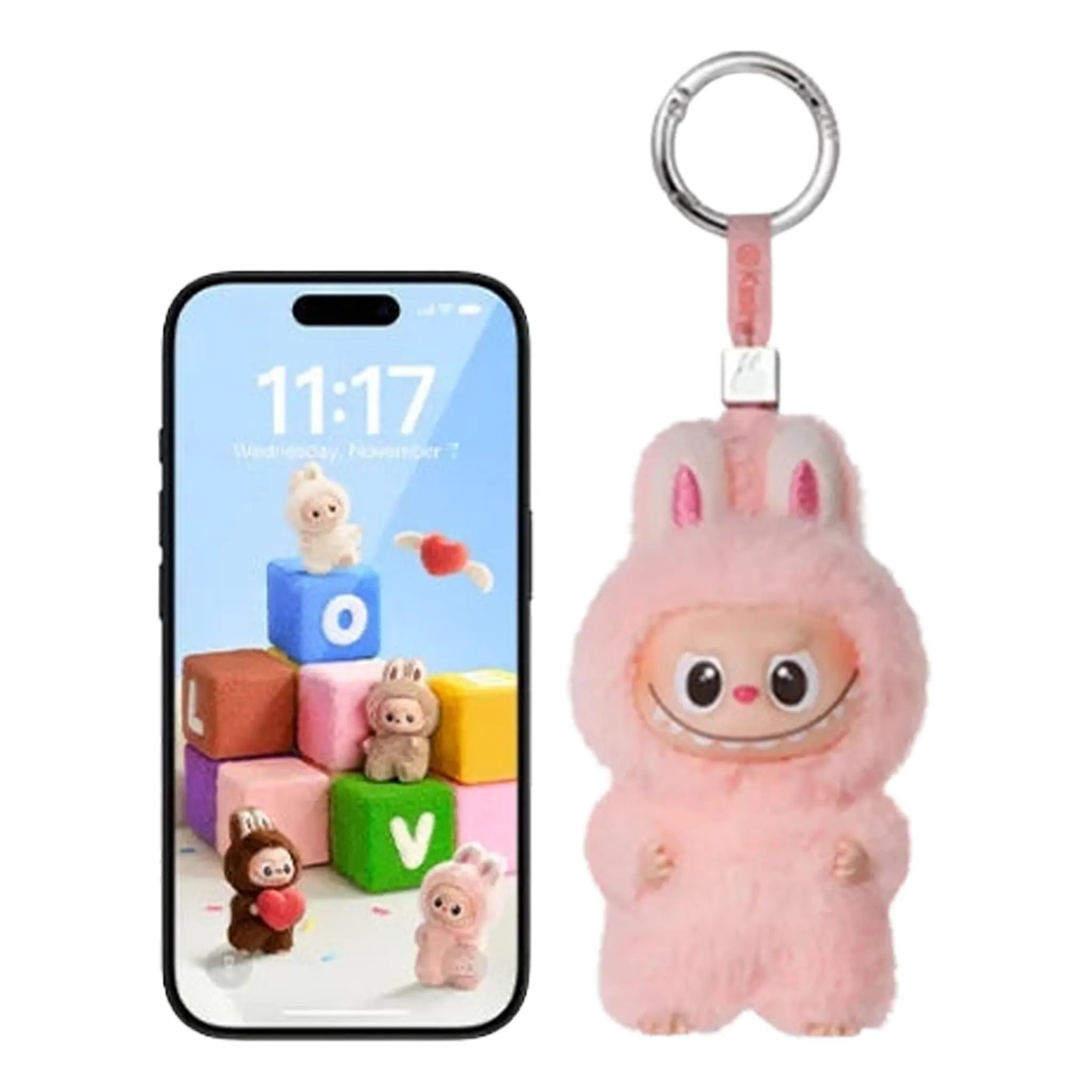 Wallpaper View of Pop Mart Labubu The Monsters Pin for Love Series Vinyl Plush Pendant Sealed Case (N-Z)