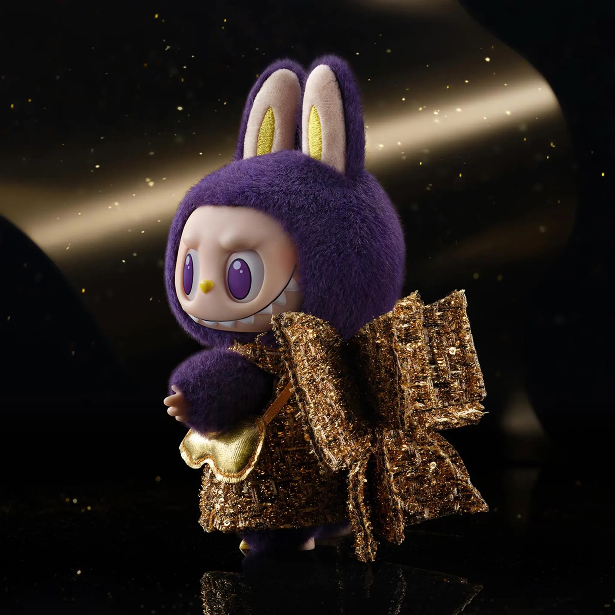 Front Side View of Pop Mart Labubu x Pronounce Wings of Fortune Vinyl Plush Hanging Card (Single)