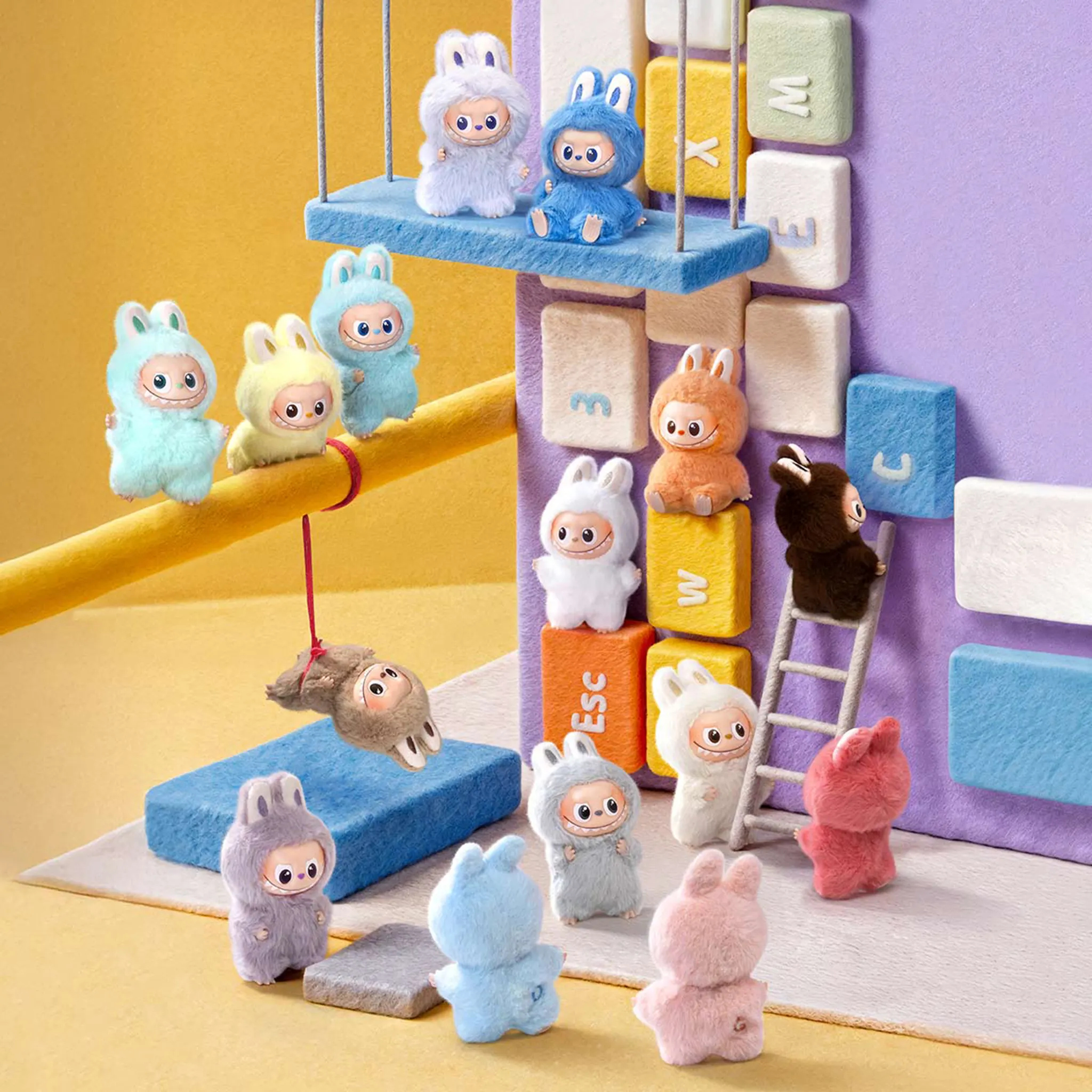 Multi Pop Mart The Monstres Pin for Love Series Vinyl Plush Pendant Blind Box (A-M)