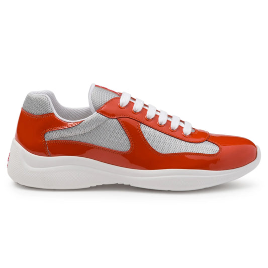 Prada Americas Cup Orange Silver Sneaker