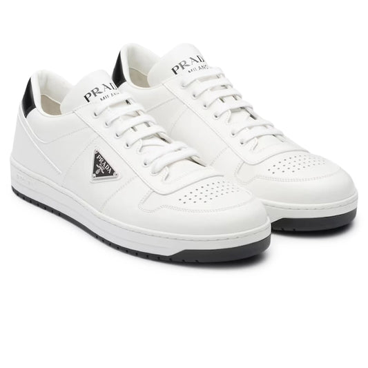 Prada Downtown Triangle Logo White Black Sneaker