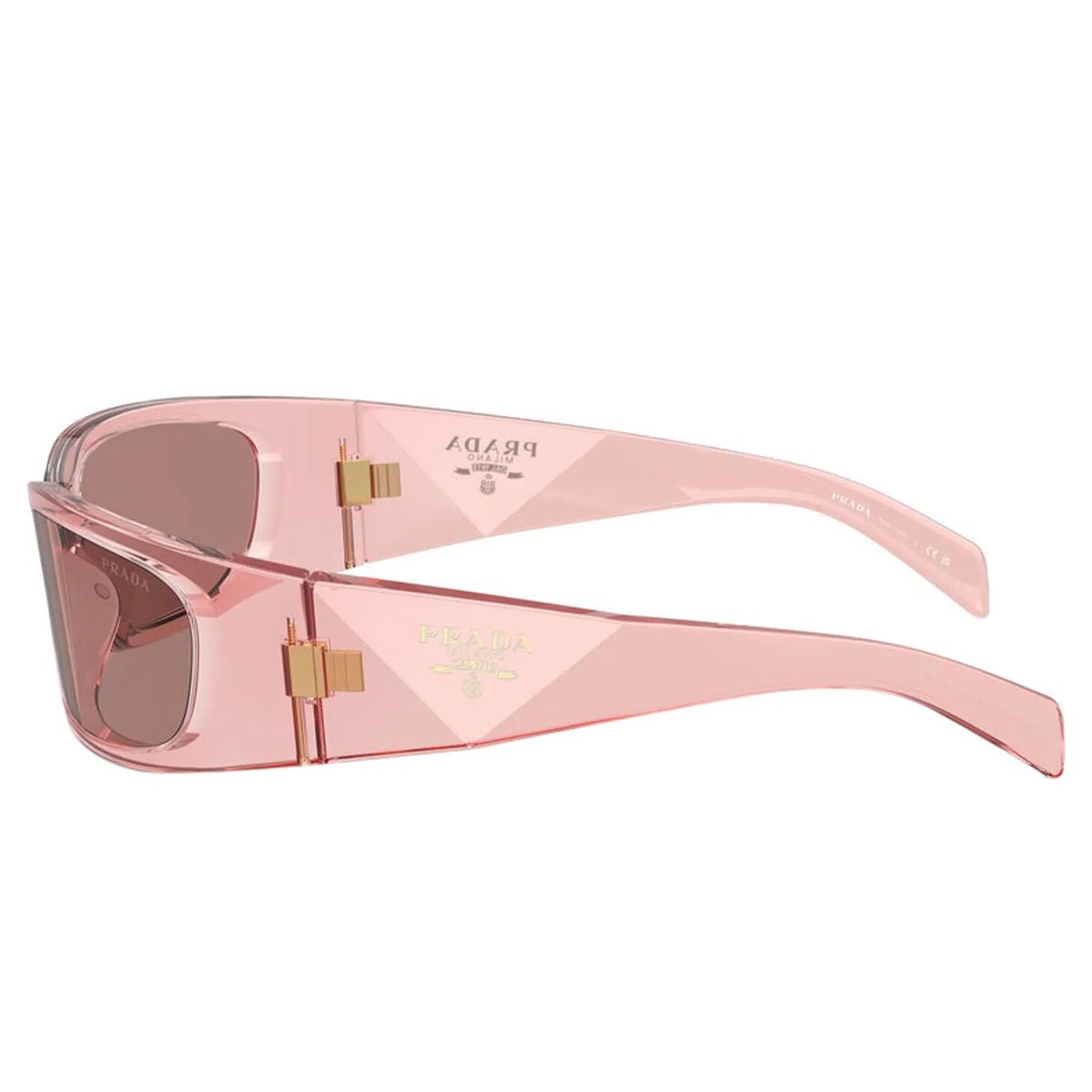 Prada PR A14S 19Q10D Transparent Peach Sunglasses PR A14S 19Q10D