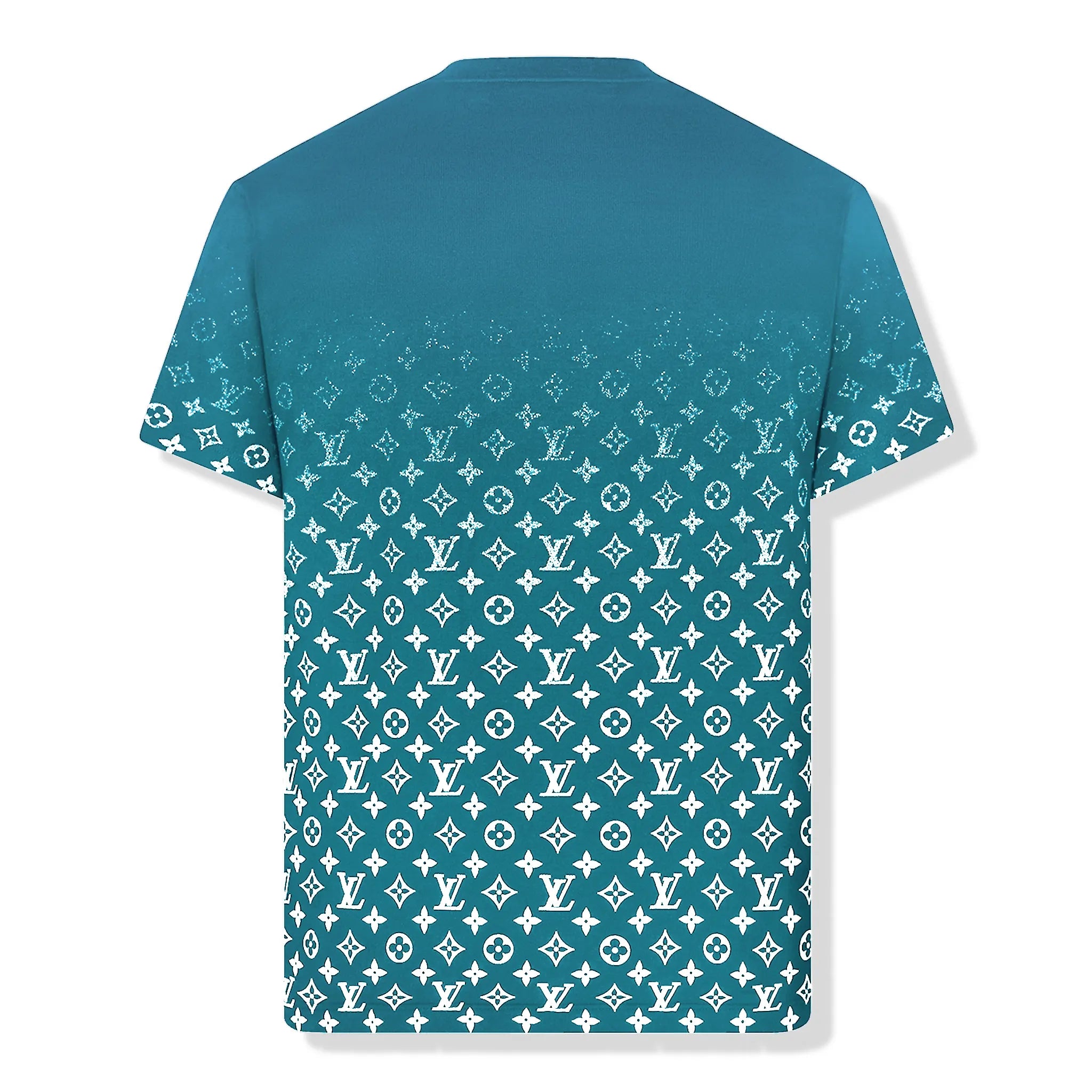 Back view of Preloved - Louis Vuitton Monogram Gradient Cotton Ocean Blue T Shirt