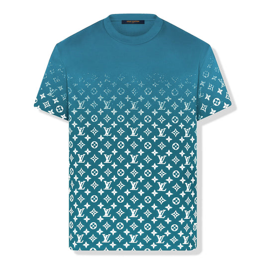 Preloved - Louis Vuitton Monogram Gradient Cotton Ocean Blue T Shirt