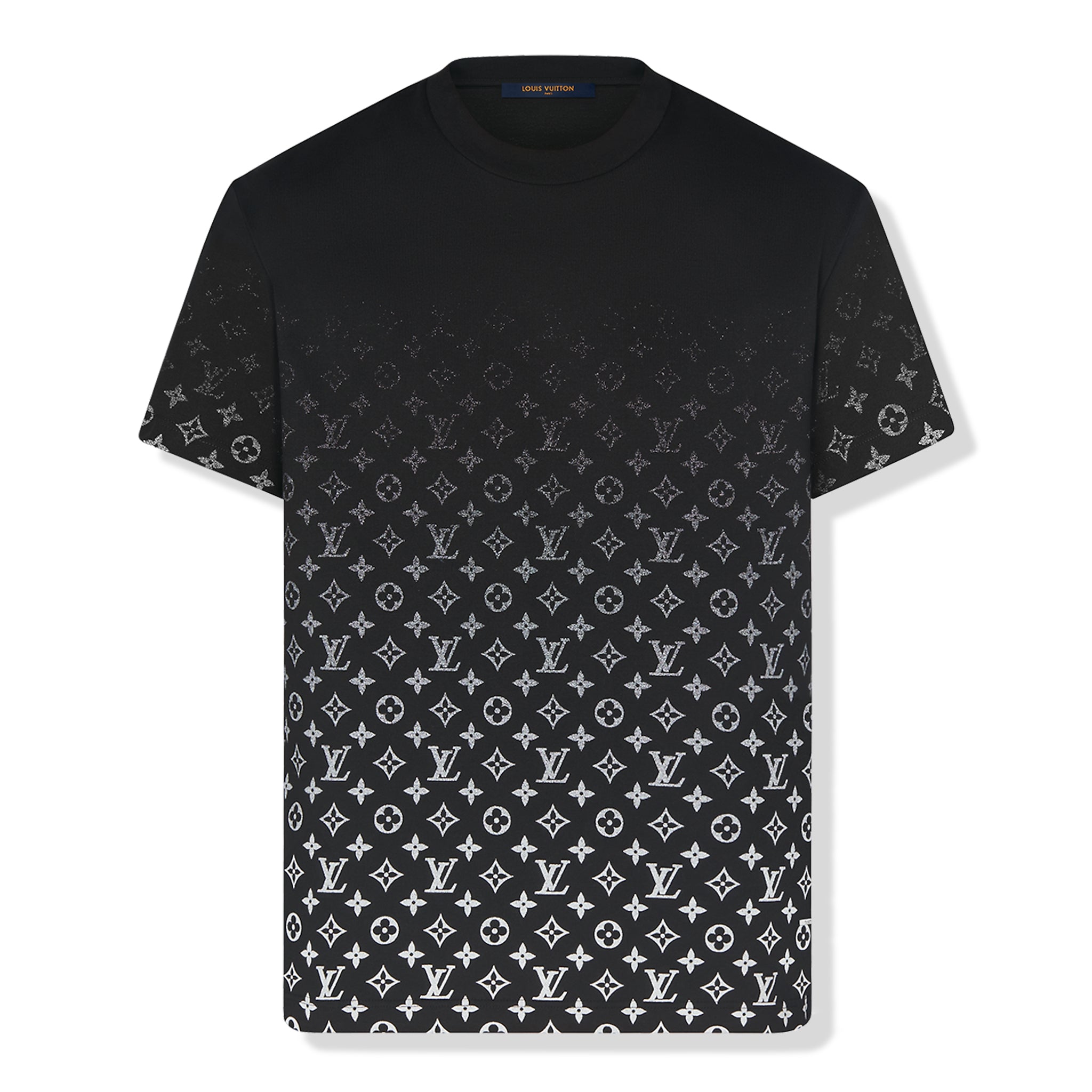 Front view of Preloved - Louis Vuitton Monogram Gradient Cotton Black T Shirt