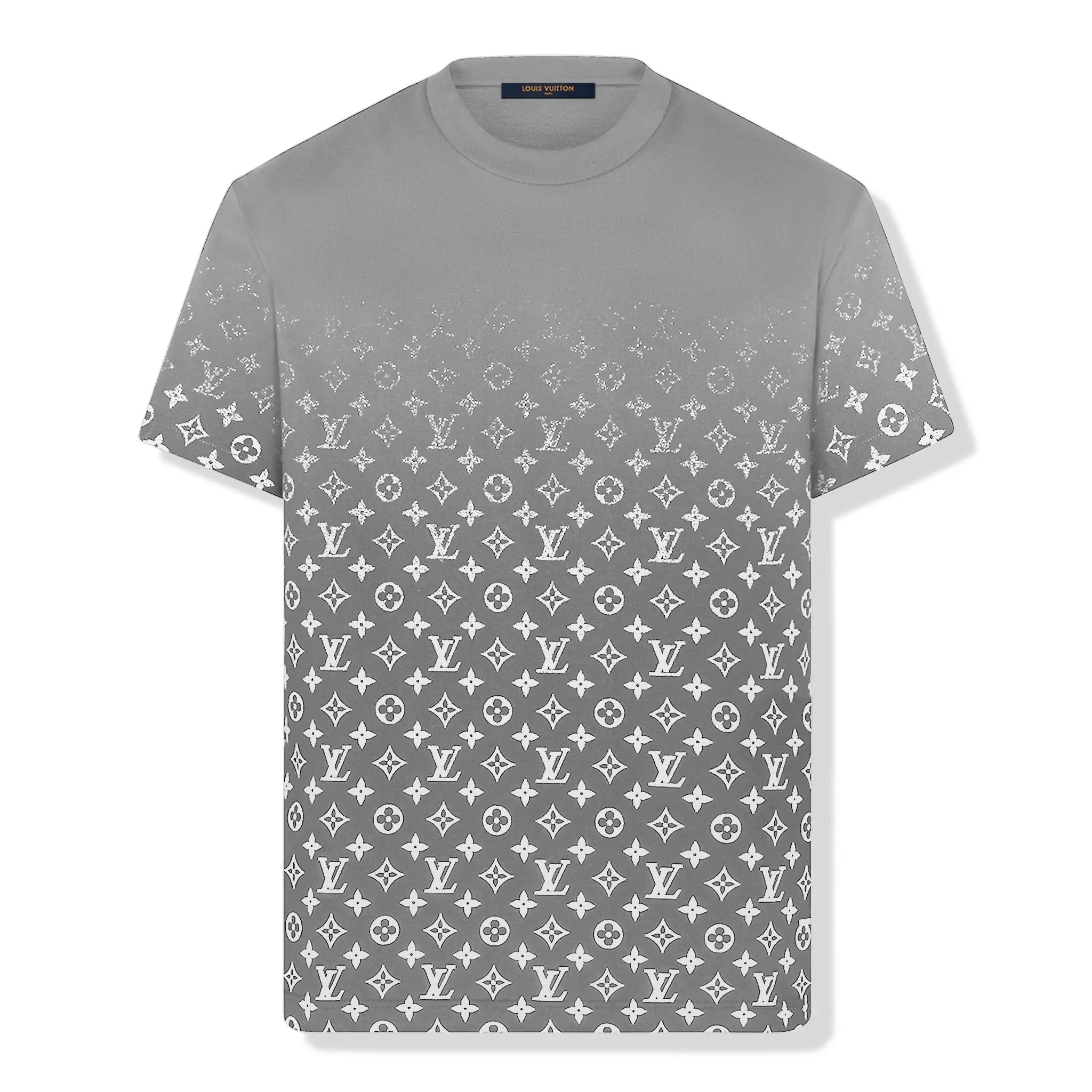 Front view of Preloved - Louis Vuitton Monogram Gradient Cotton Grey T Shirt