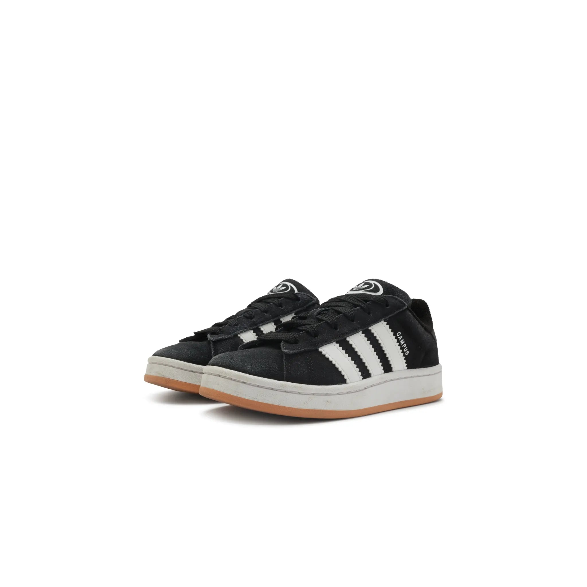 Front Side View of Preloved - Adidas Campus 00s Kids Black White Gum