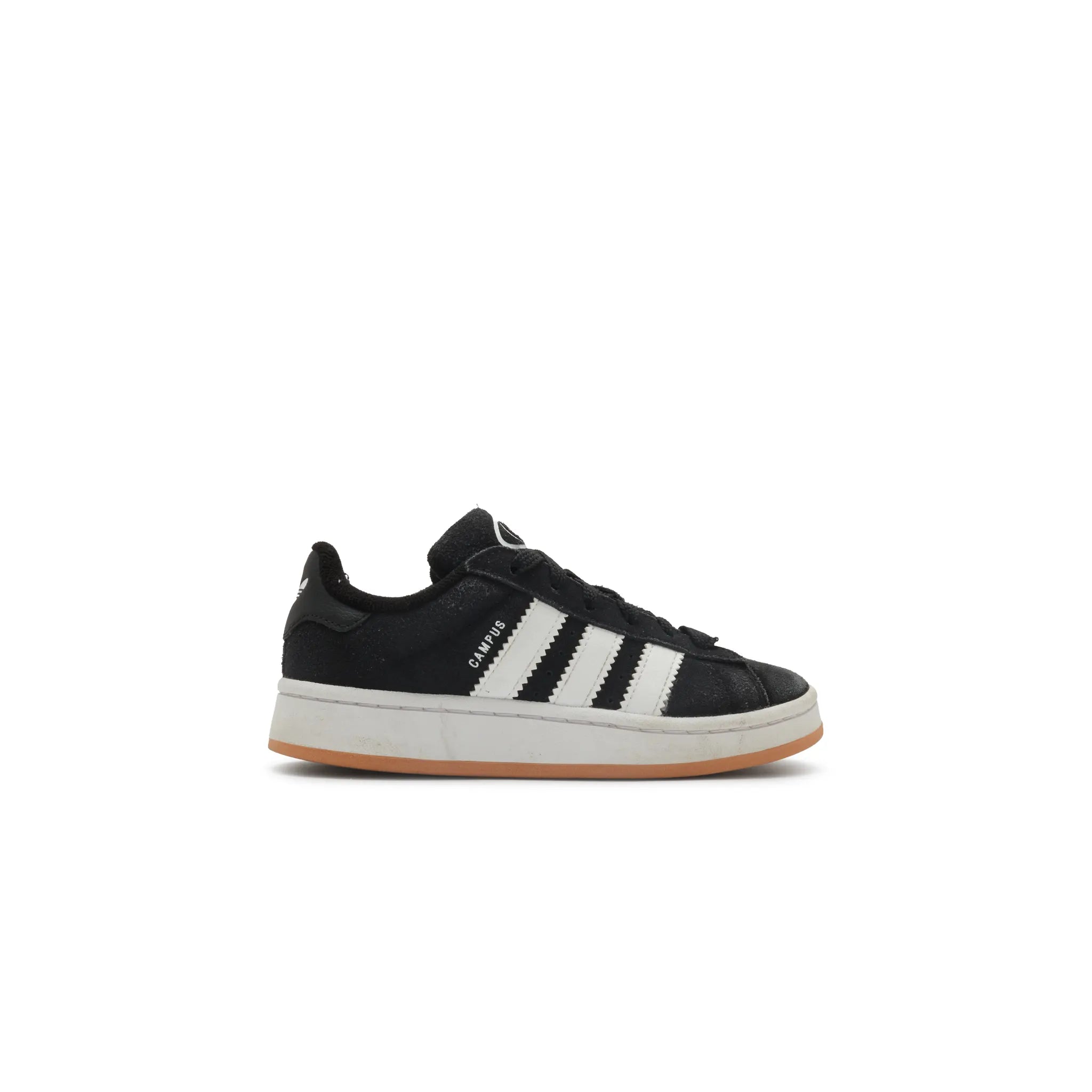 Side View of Preloved - Adidas Campus 00s Kids Black White Gum