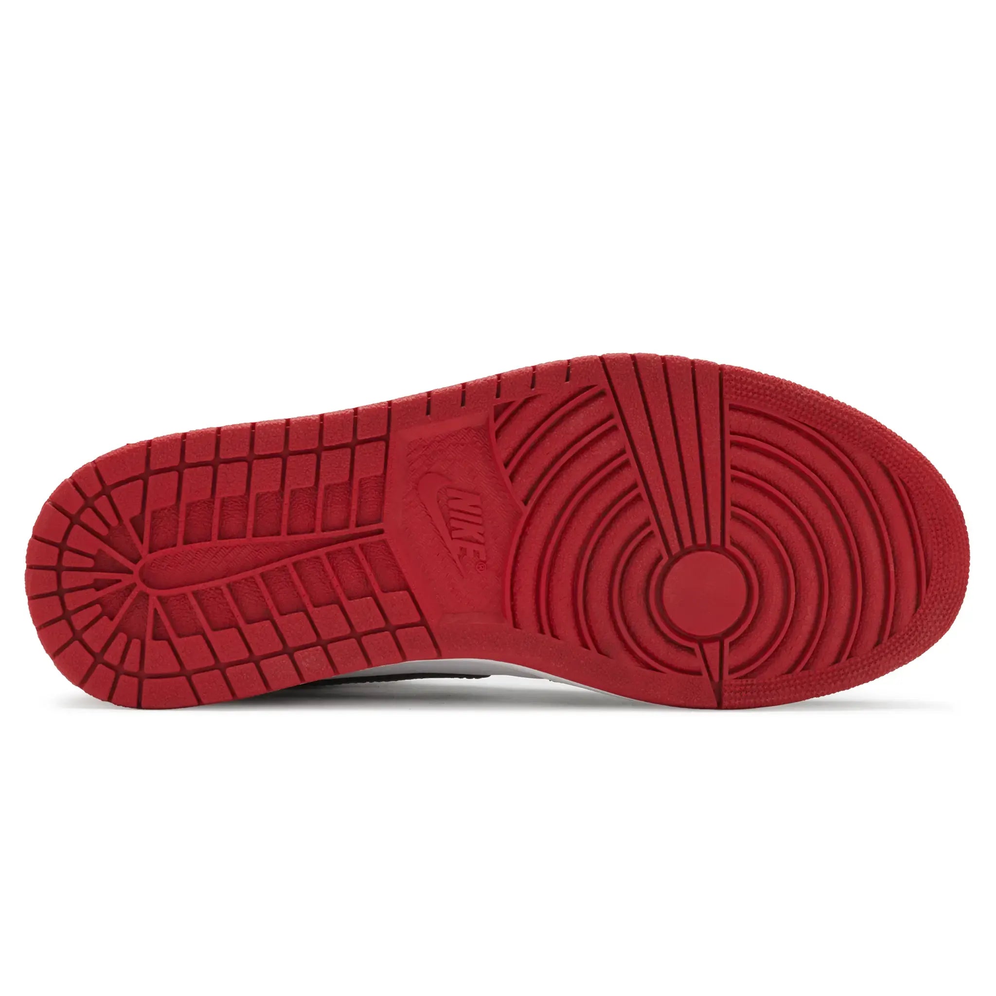 Sole View of Preloved - Air Jordan 1 Retro High OG Black Toe (2013) 555088-184