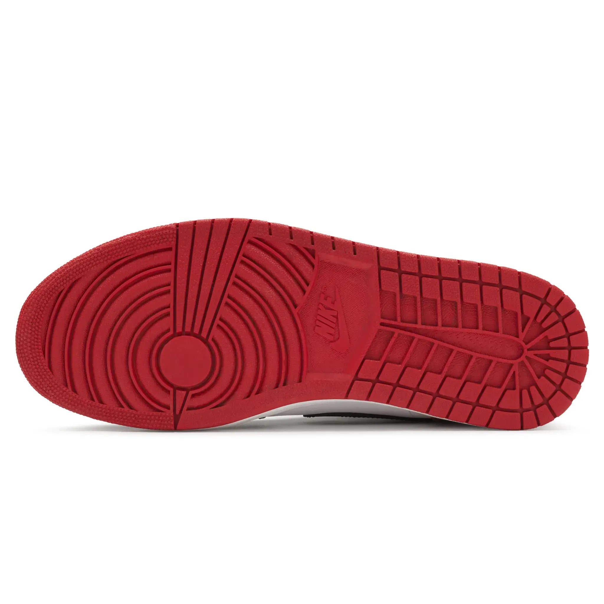 Sole View of Preloved - Air Jordan 1 Retro High OG Black Toe (2013) 555088-184