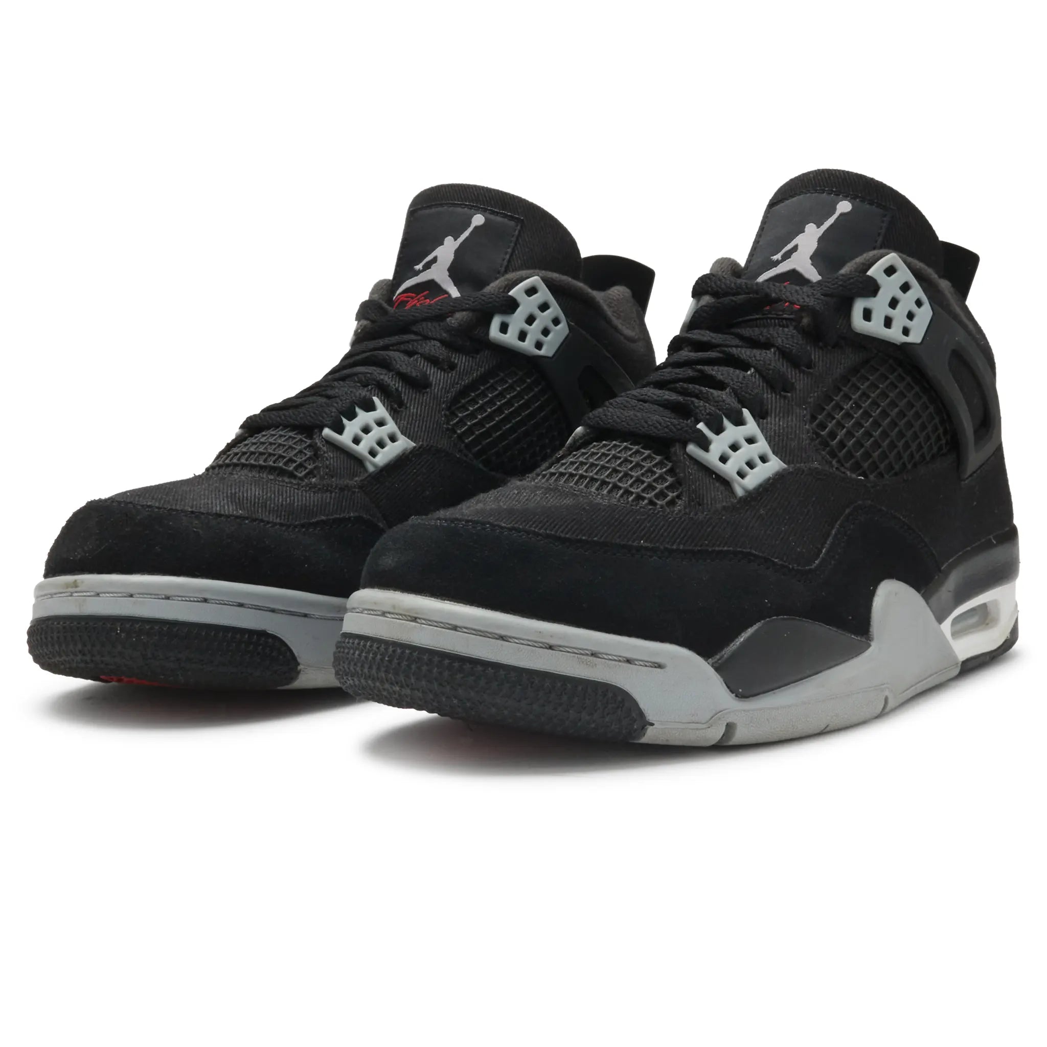Front Side View of Preloved - Air Jordan 4 Retro SE Black Canvas DH7138-006