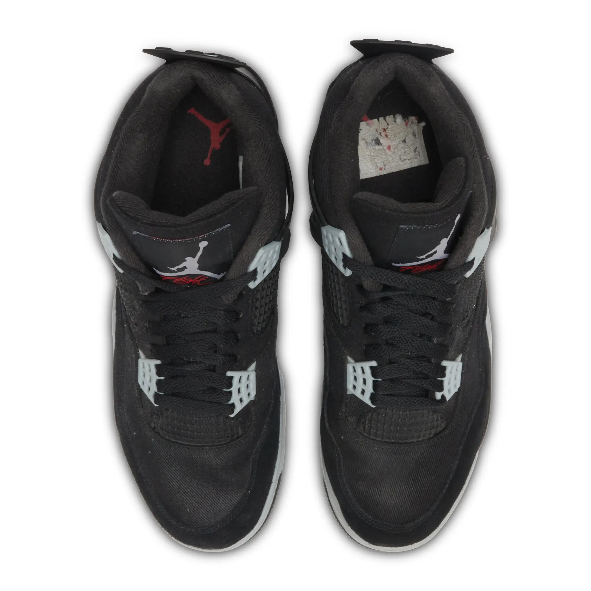 Upper View of Preloved - Air Jordan 4 Retro SE Black Canvas DH7138-006
