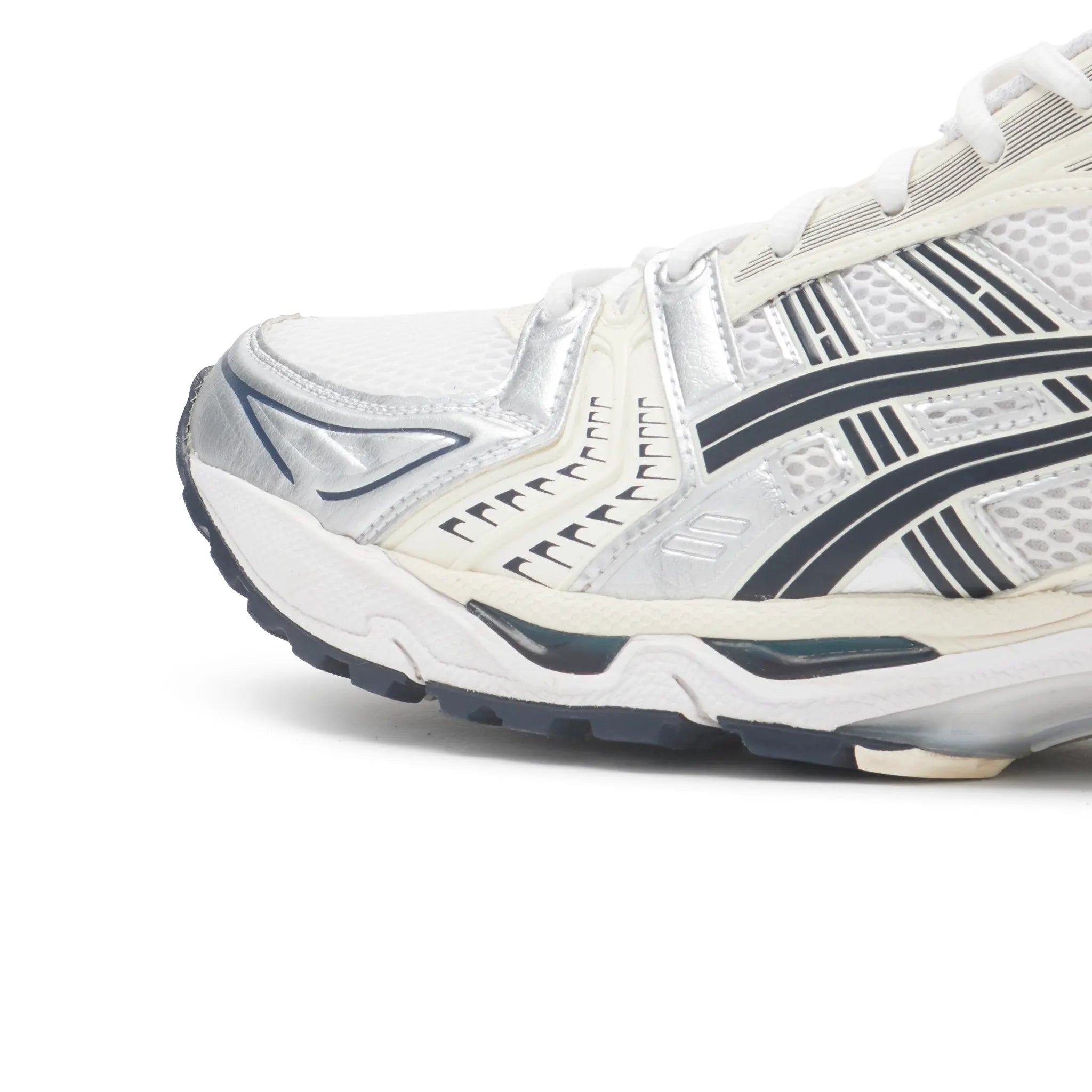 Detailed Front View of Preloved - ASICS Gel Kayano 14 White Midnight (W) 1202A056-109