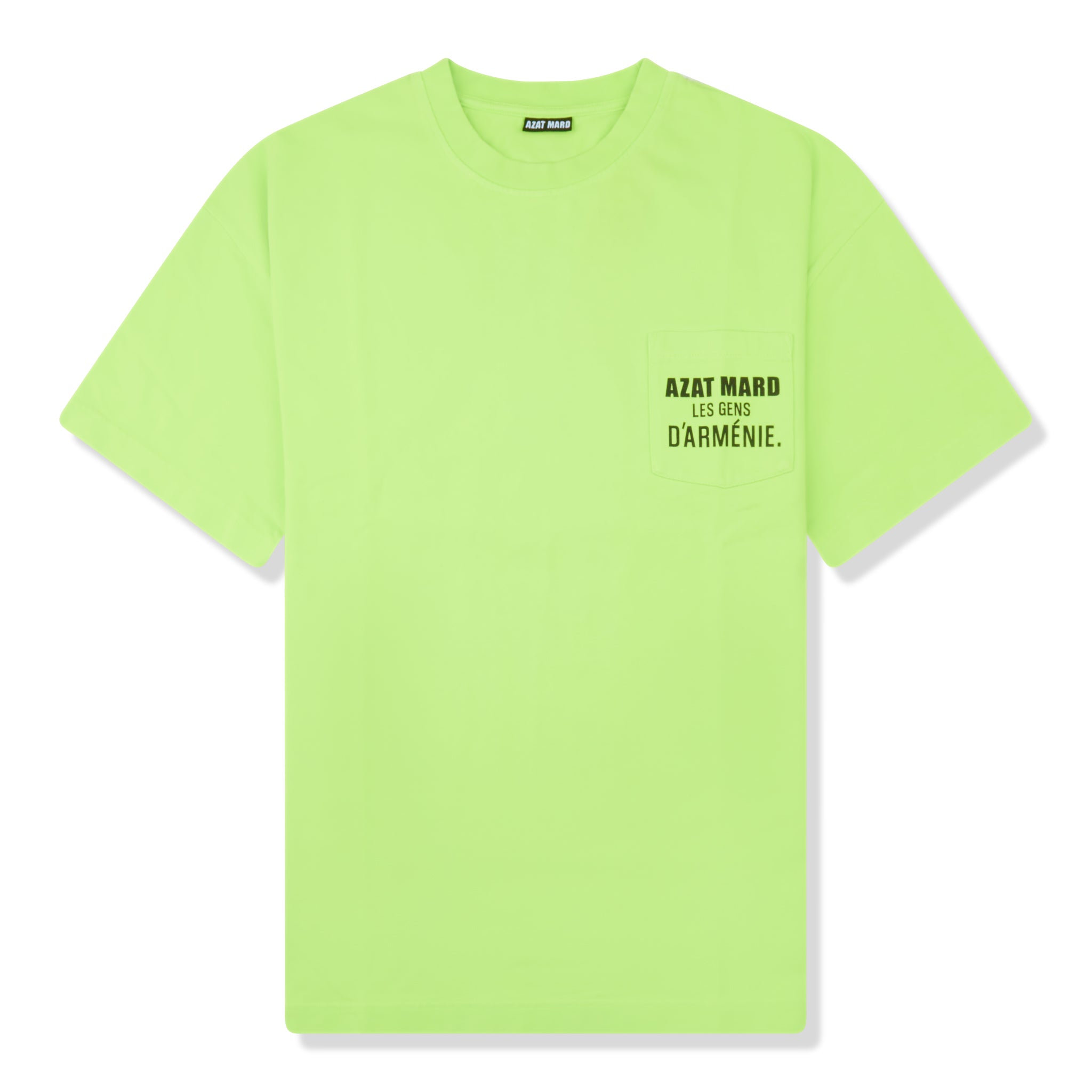Front View of Preloved - Azat Mard Les Gens Lime Green T-Shirt