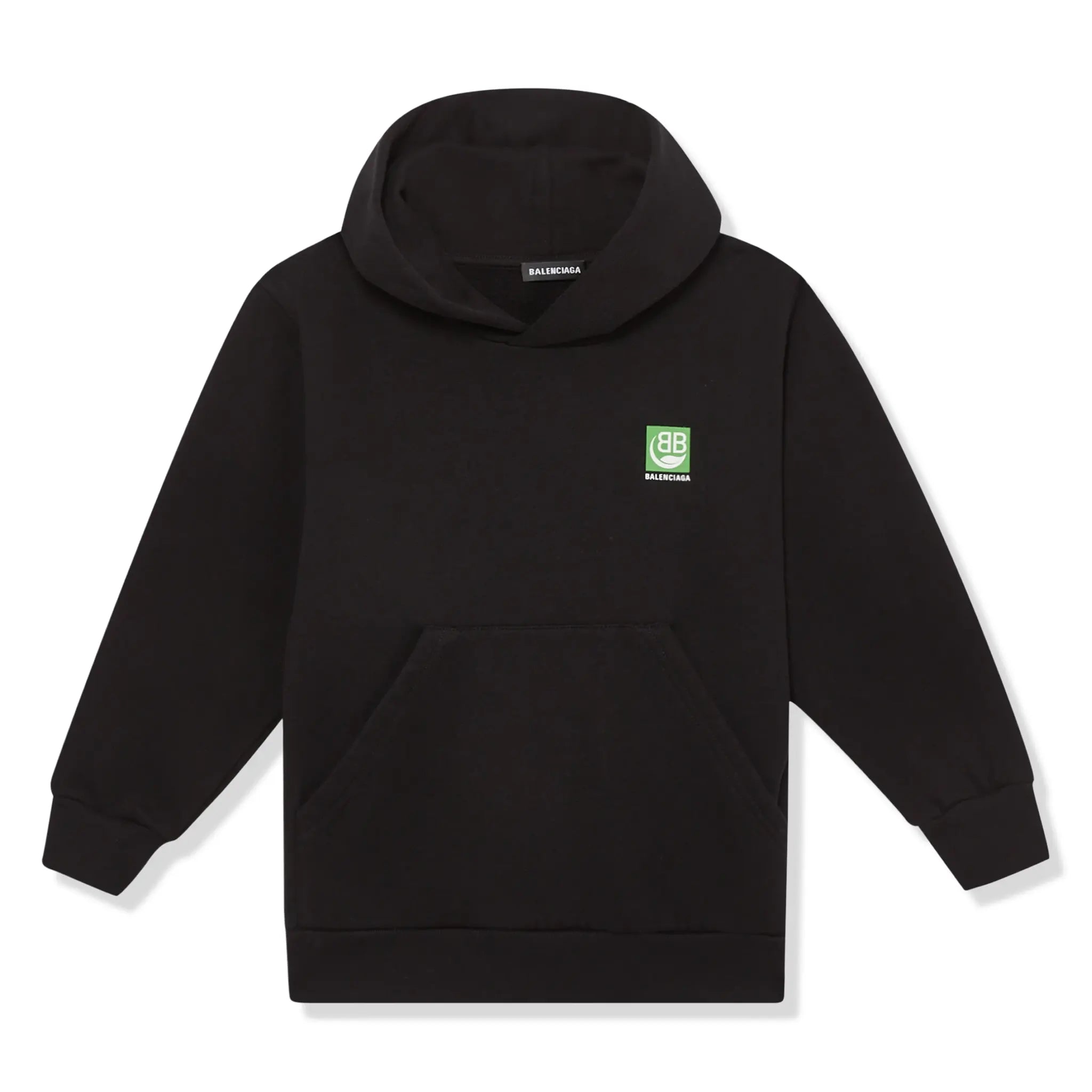 Front View of Preloved - Balenciaga BB Eco Black Hoodie