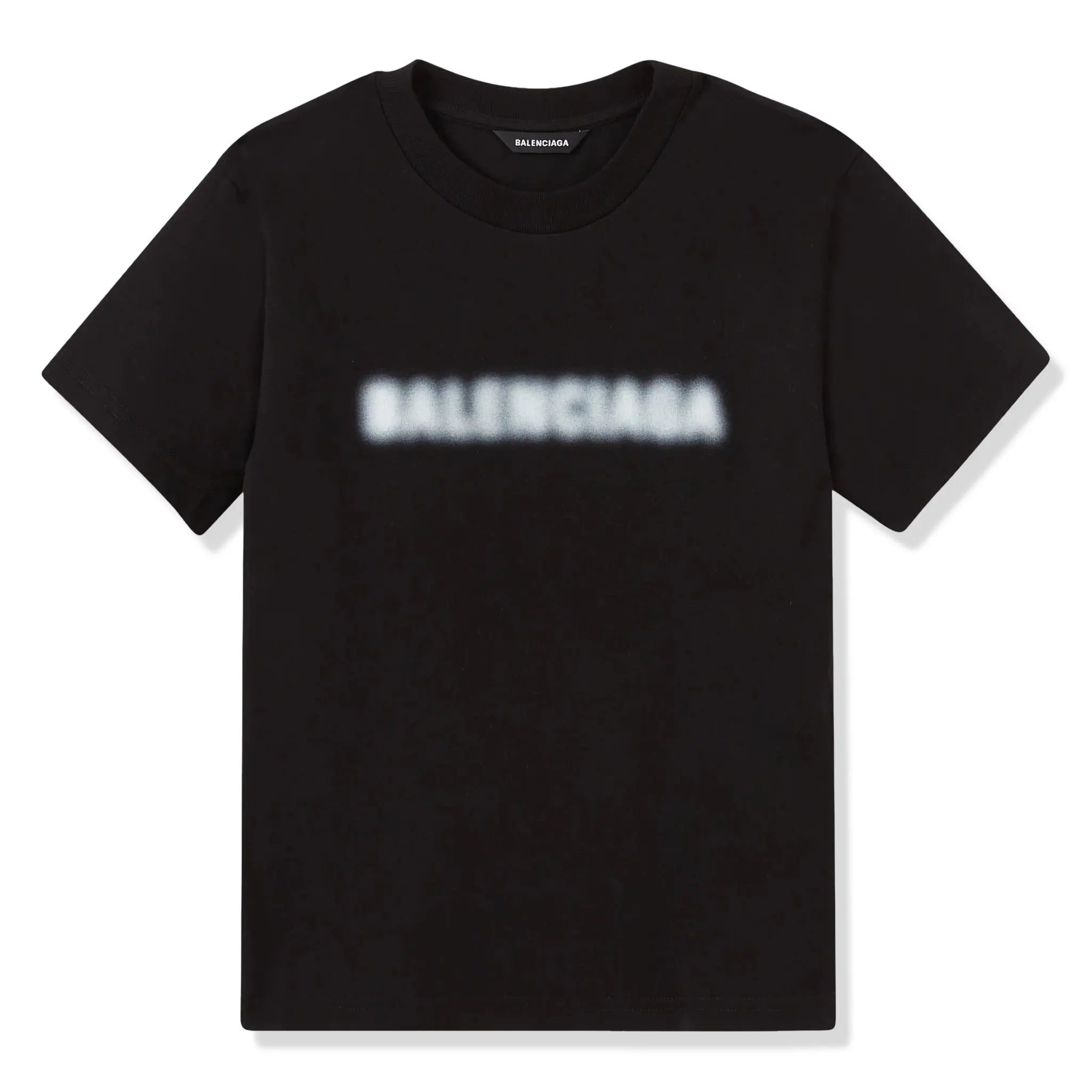 Preloved Balenciaga Blurry Logo Kids Black T Shirt