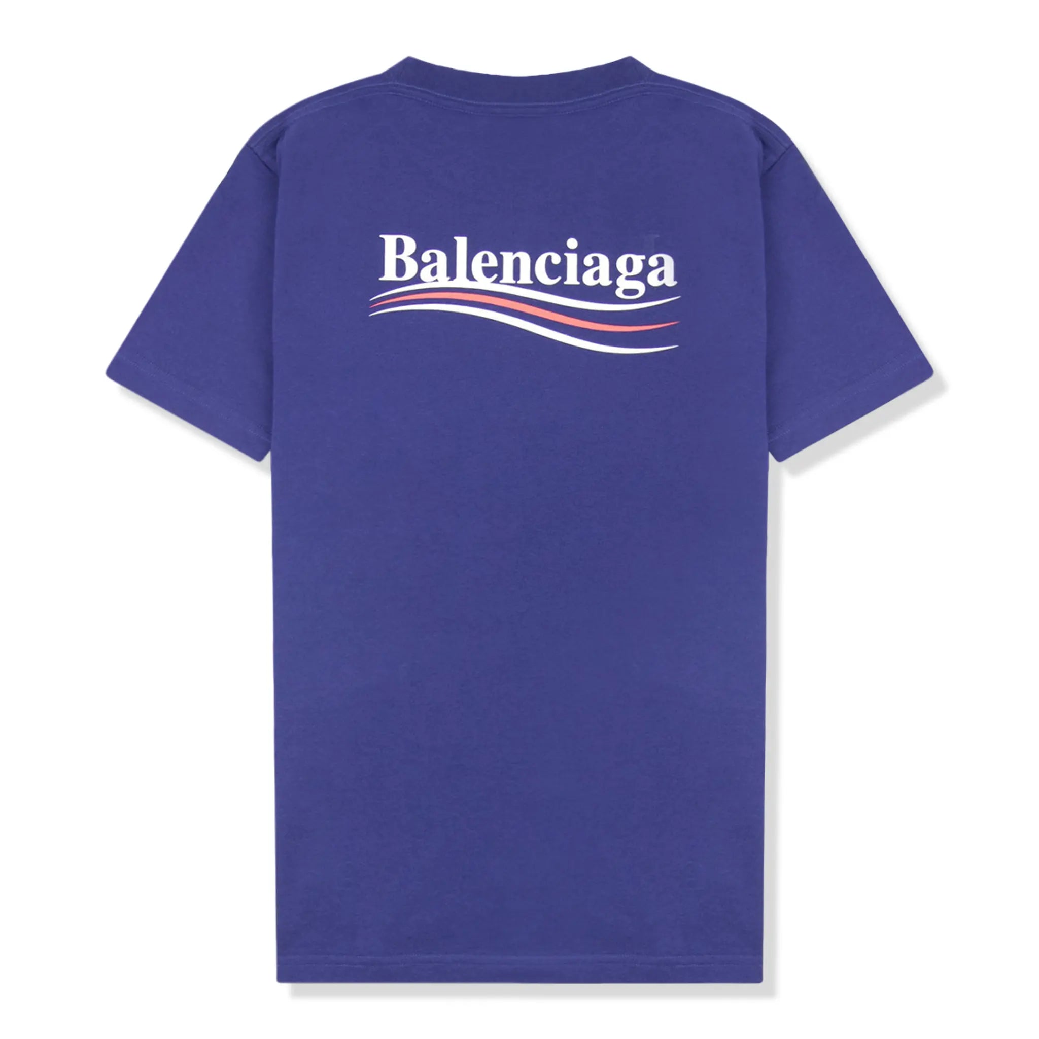 Back View of Preloved - Balenciaga Political Logo Kids Navy T-Shirt