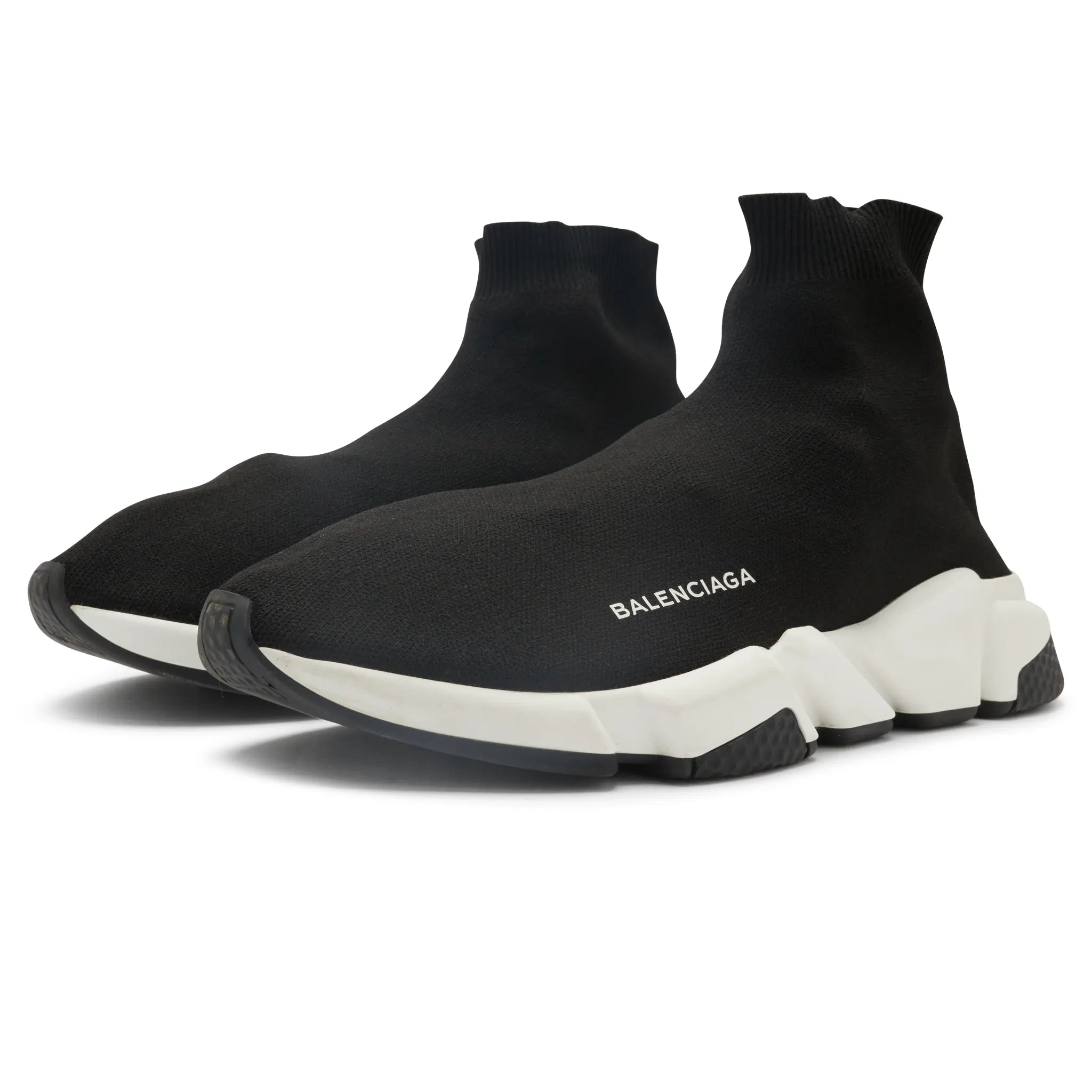 Preloved - Balenciaga Speed Knit Sock Black White