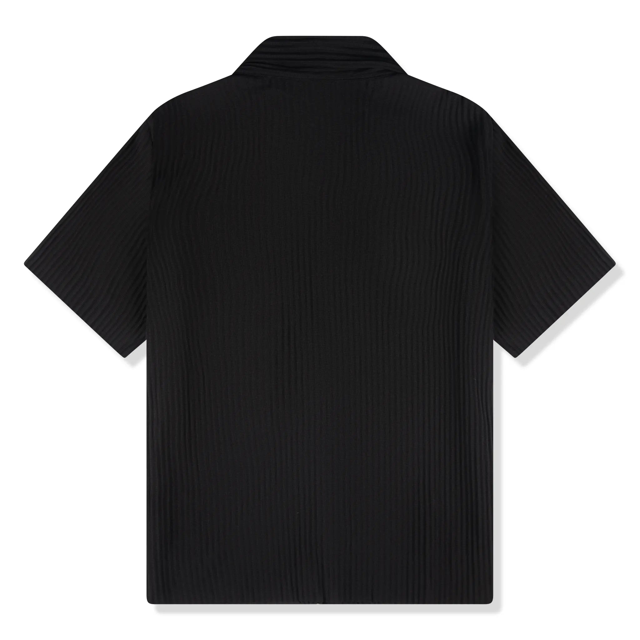 Back View of Preloved - Belier Pleated Black Resort Shirt BM073BLK