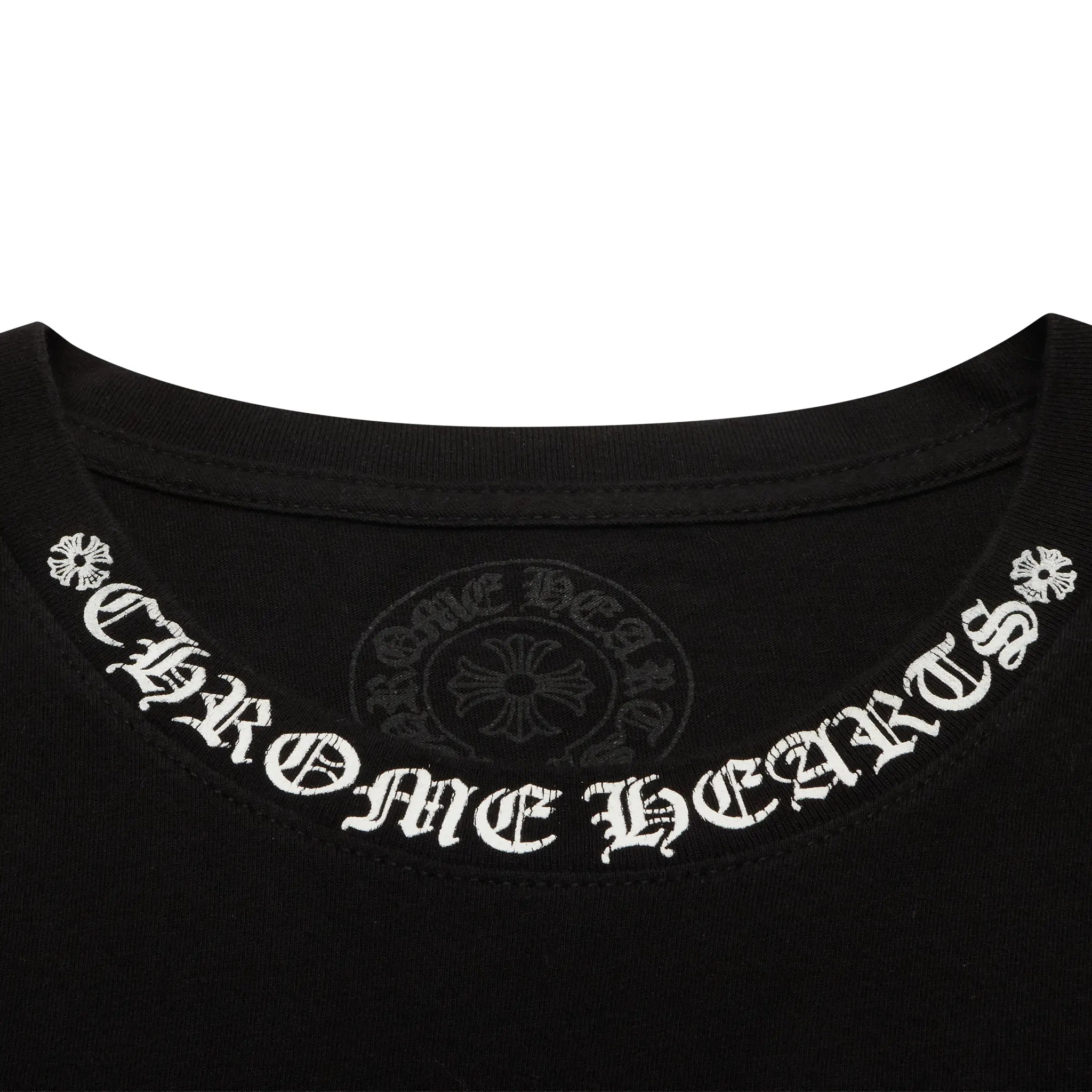 Detailed View of Preloved - Chrome Hearts 1988 Neck Logo Black L/S T-Shirt