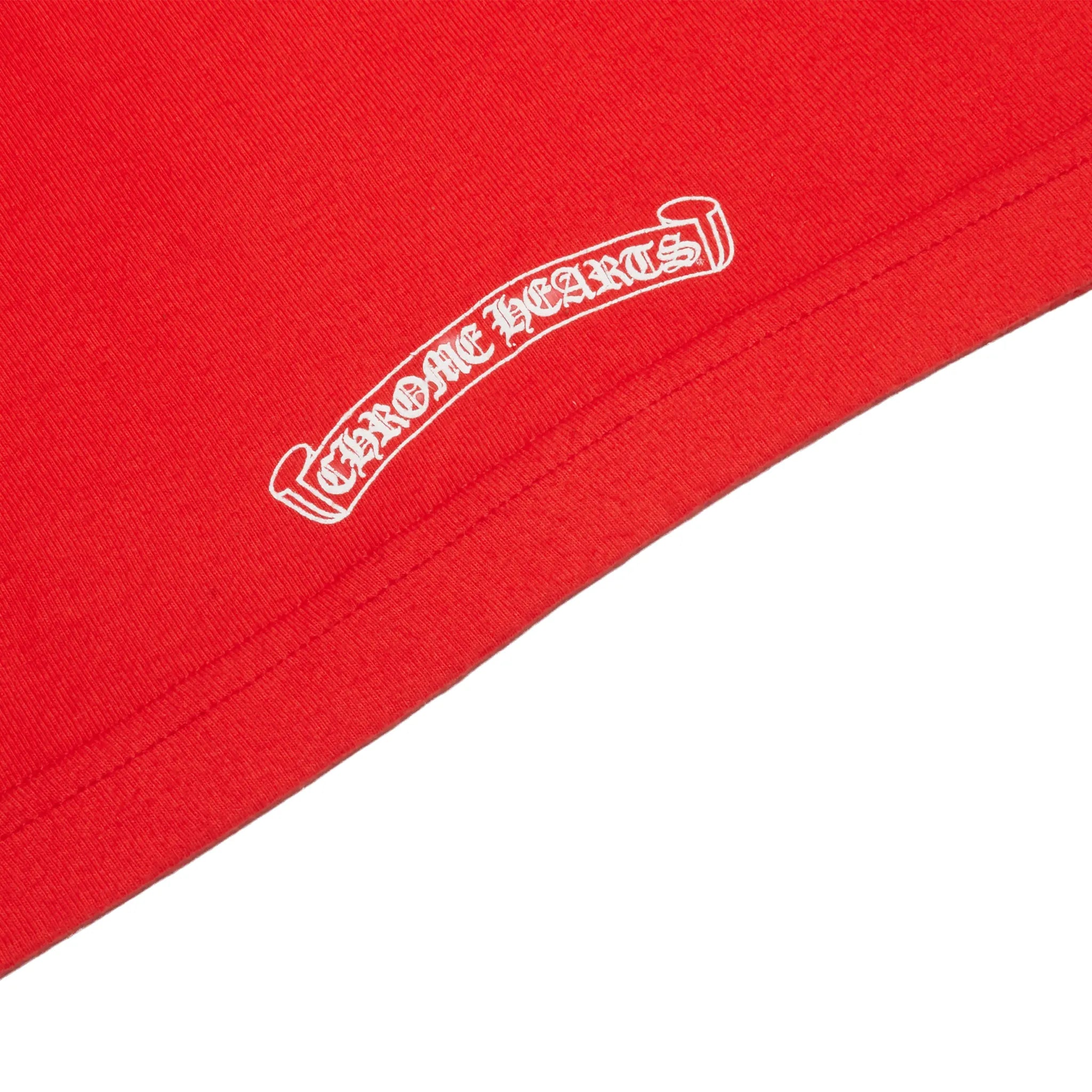 Logo View of Preloved - Chrome Hearts Neck Logo L/S Baseball Red Black Shirt 1383 100000107NLBS-RED