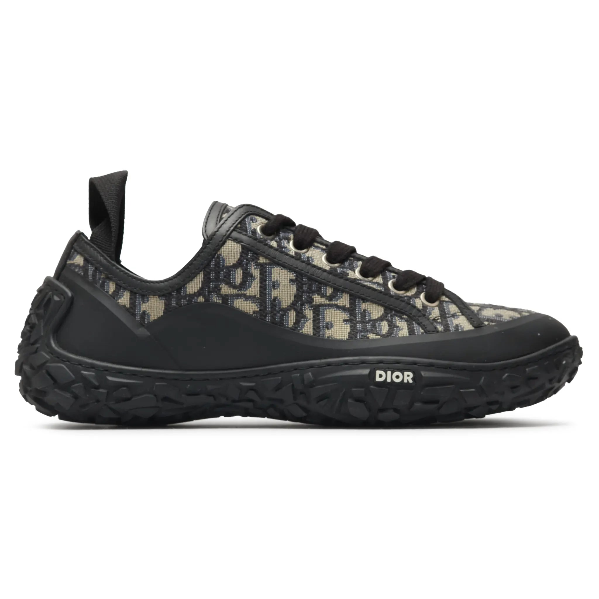 Front View of Preloved - Dior B28 Oblique Diorizon Black Beige Low Top Trainer